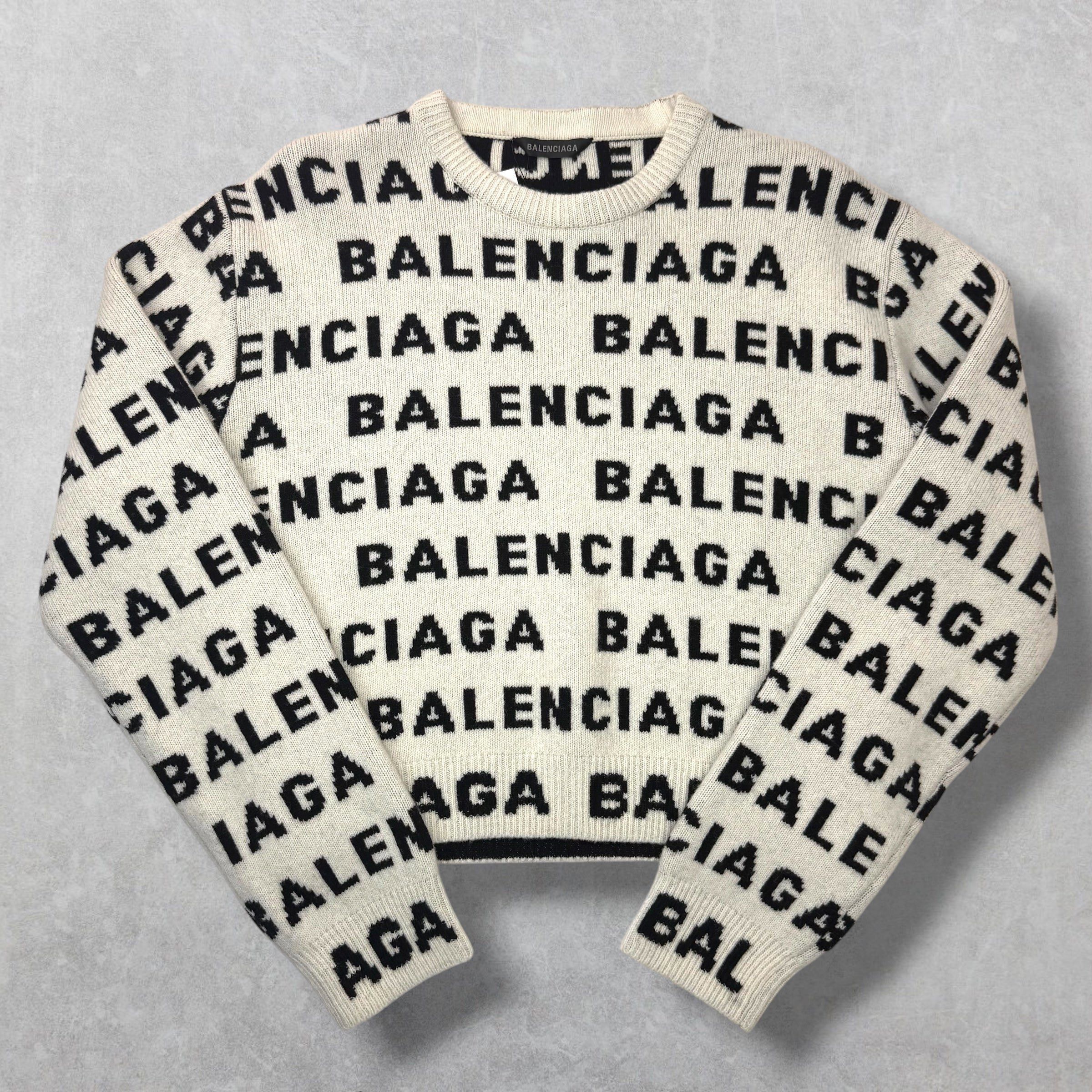 Balenciaga Balenciaga Jacquard Sweater M Size M / US 6-8 / IT 42-44 - 1 Thumbnail