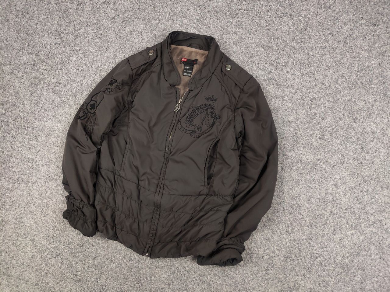 Diesel Archive Rare Vintage 00's Diesel Bandits Cropped Logo Jacket Size S / US 4 / IT 40 - 2 Thumbnail