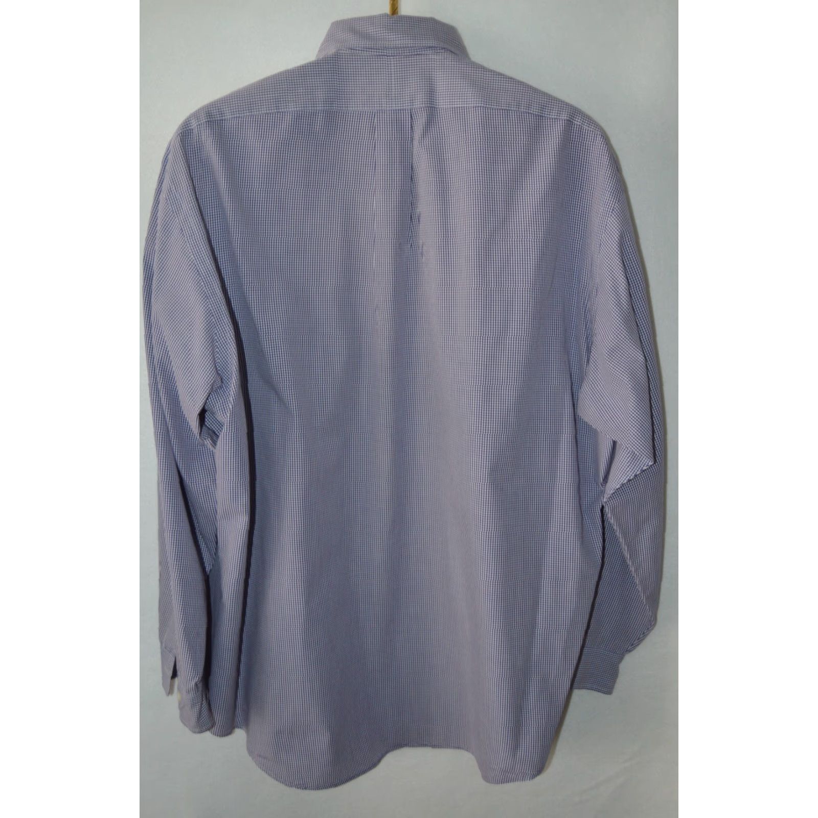 Polo Ralph Lauren VINTAGE Polo Ralph Lauren Dress Shirt Purple Check 17 34/35 Mens Size 46R - 2 Thumbnail