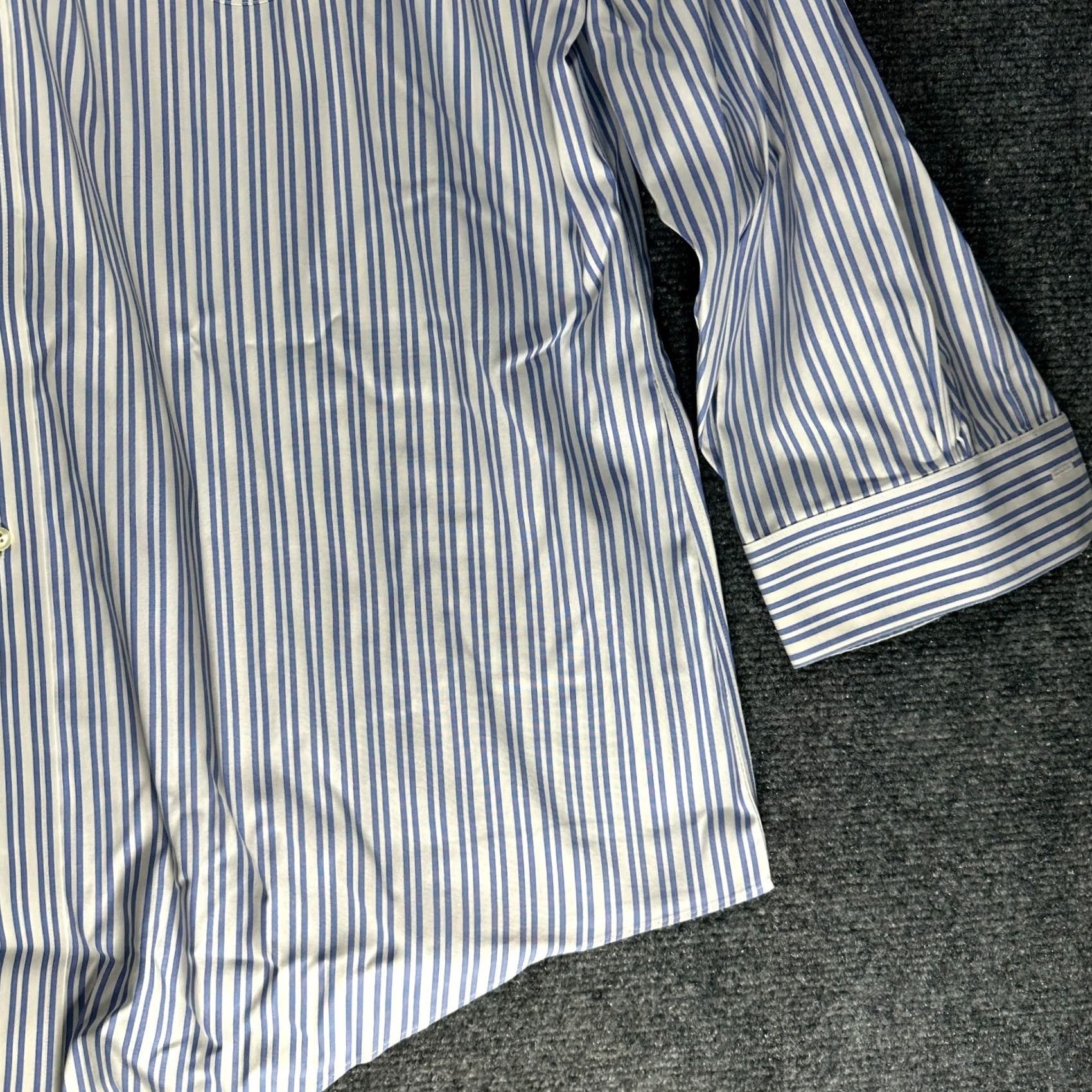 Brooks Brothers Brooks Brothers Shirt Slim 17.5 Blue White Stripe Non-Iron Button-Up Long Sleeve Collared Pocket Mens Regular Size 17.5 Cotton Size US XXL / EU 58 / 5 - 3 Thumbnail
