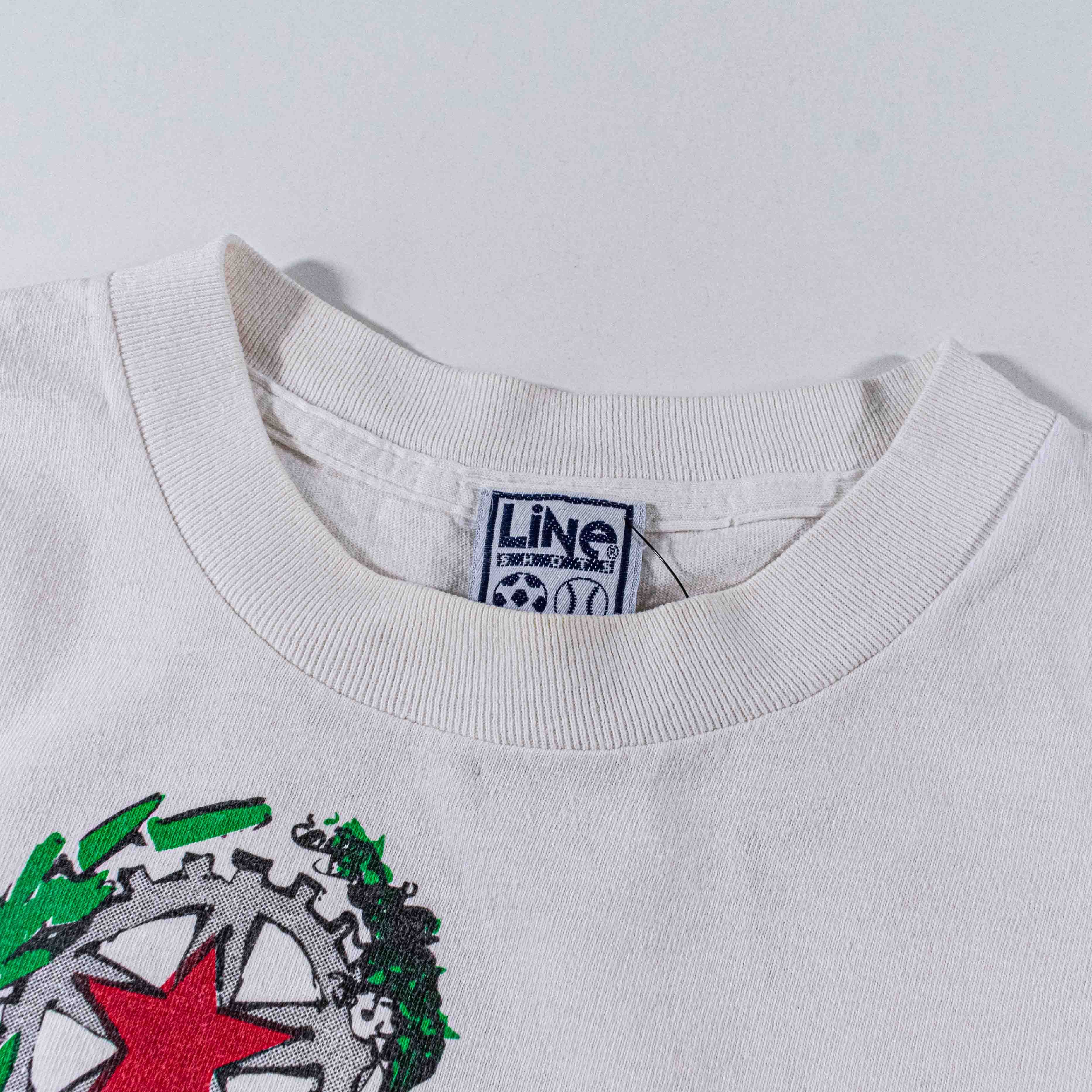 Vintage VTG Line Shots 1994 World Cup Italy T-Shirt Big Print Soccer Size US L / EU 52-54 / 3 - 8 Thumbnail