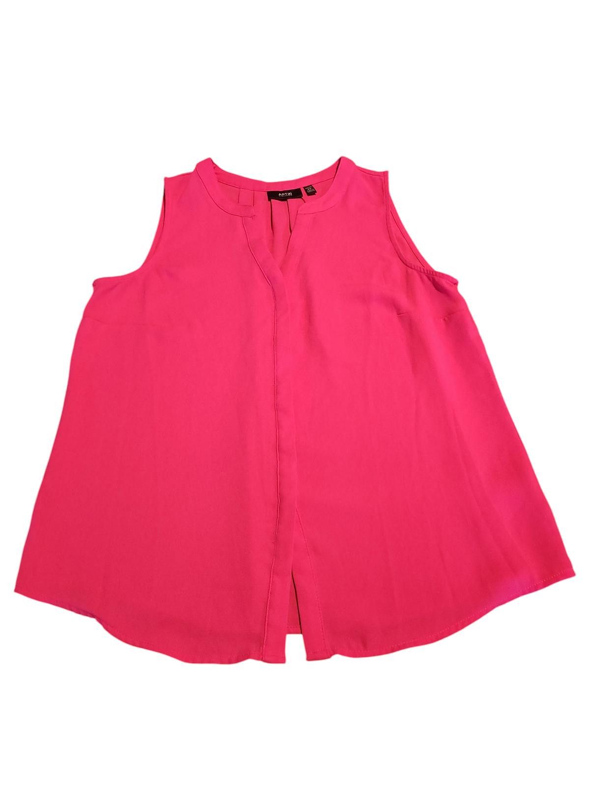 Apt. 9 Apt 9 Essentials Women's Pink Petite PM Sleeveless Blouse Size M / US 6-8 / IT 42-44 - 6 Thumbnail