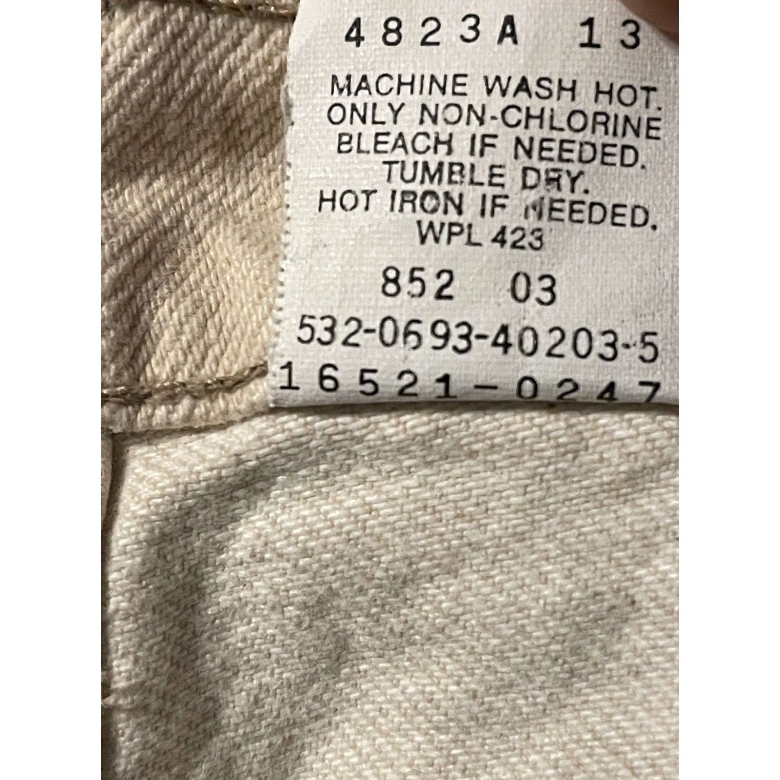 Levi's VINTAGE Levi's Denim Jeans Made in USA 16521-0247 Ivory 14M 31x29 Women's Size 36" / US 14 / IT 50 - 6 Thumbnail