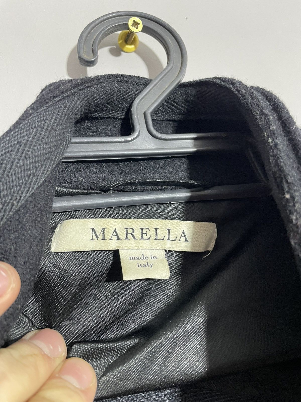 Marella Marella Black Double Breasted Wool coat Size M / US 6-8 / IT 42-44 - 15 Thumbnail