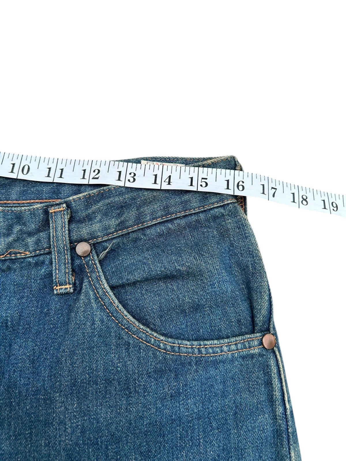 Kapital Vintage Wrangler Blue Bell Selvedge Distressed Denim Jeans Size US 32 / EU 48 - 14 Thumbnail
