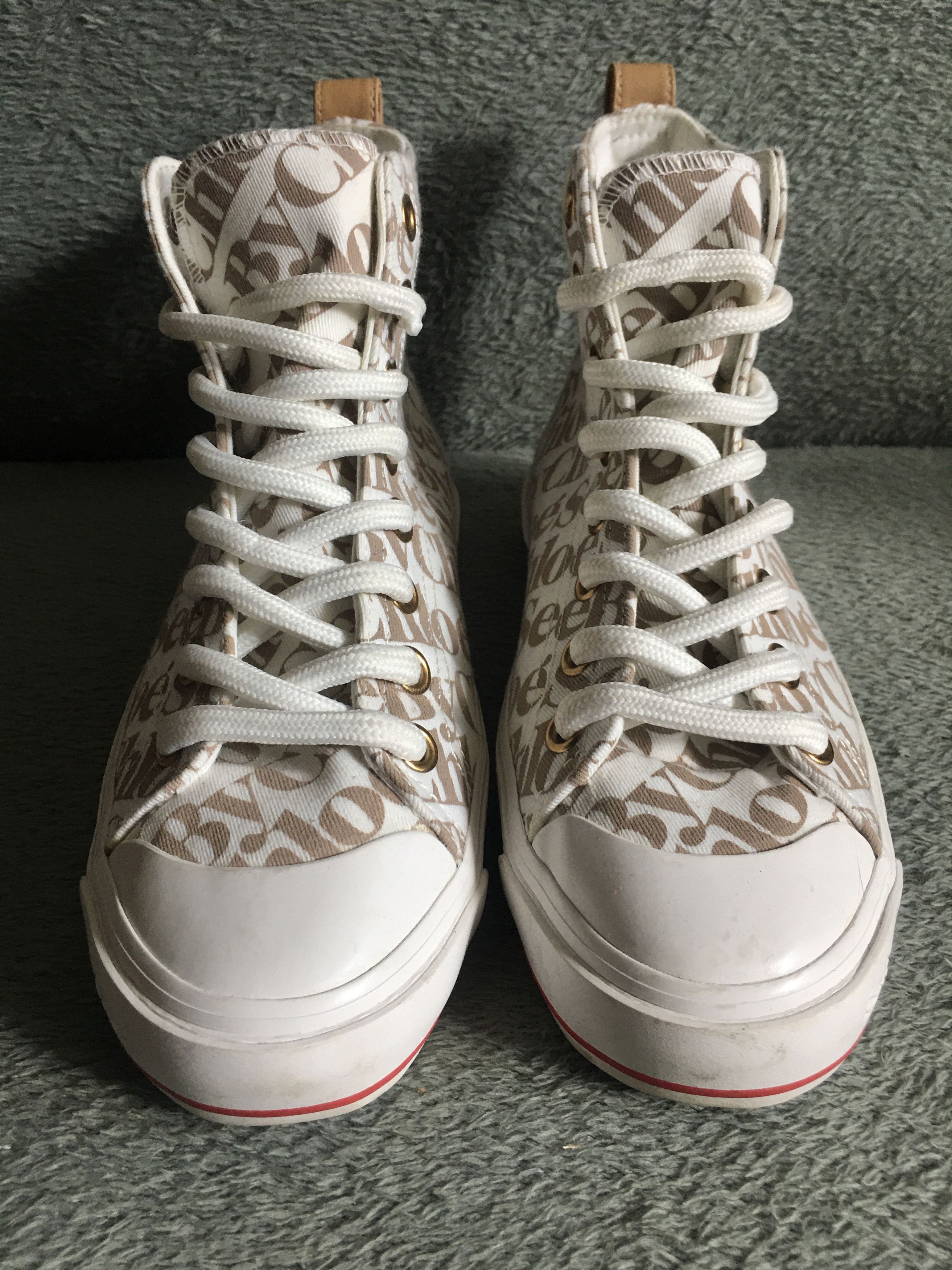 See by Chloe See by CHLOÉ ARYANA White Logo Canvas Sneakers EU 38 Size US 8 / IT 38 - 5 Thumbnail