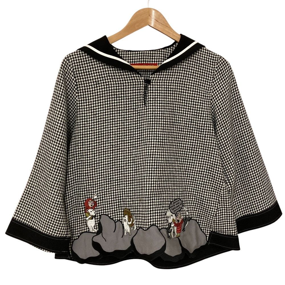 Other Other Olleborebla Embroidered Houndstooth Shirt Textile Tops DUTY FREE for USA Size ONE SIZE - 1 Thumbnail