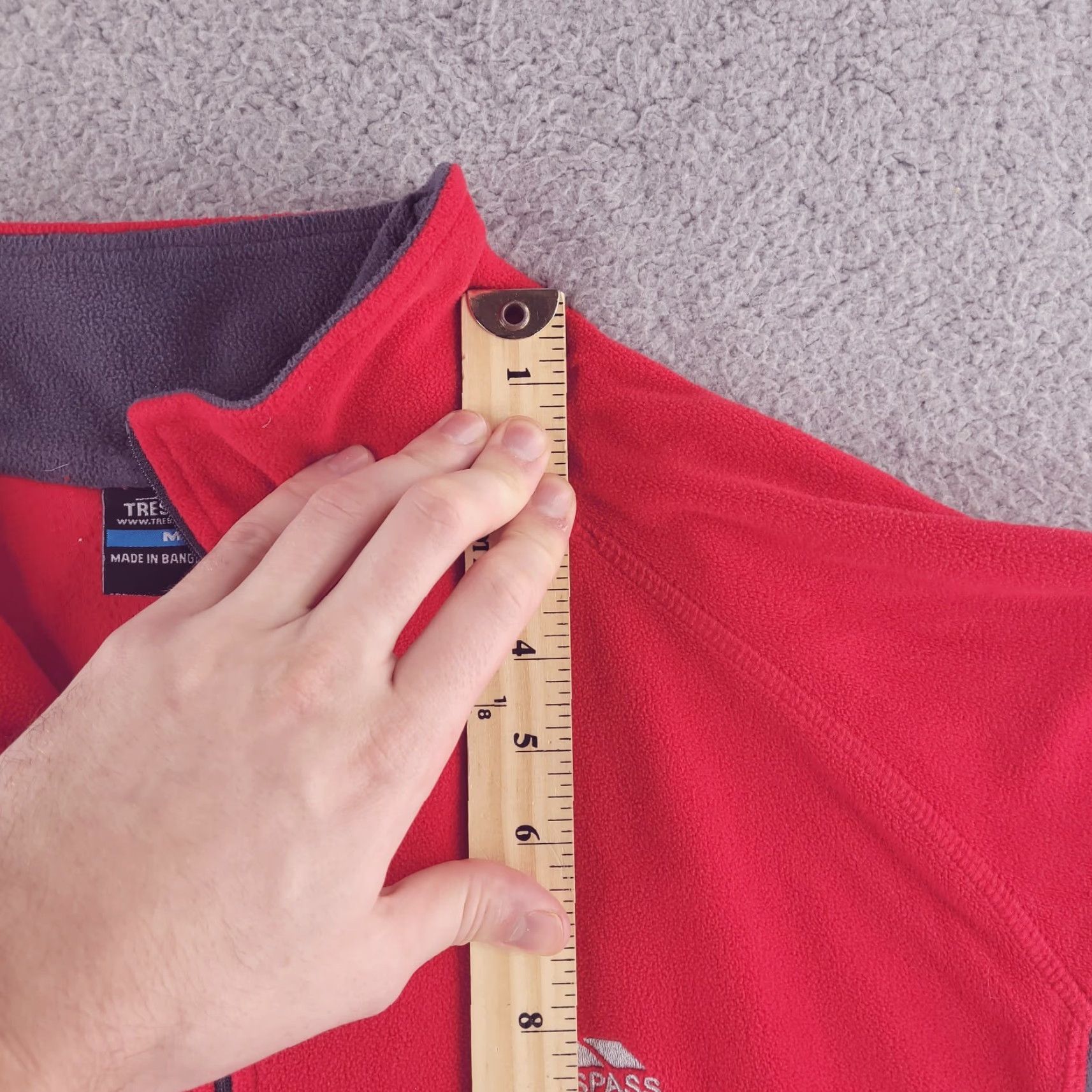 Vintage VINTAGE Trespass Sweater Mens M Red Fleece Quarter Zip UK Pullover Size US M / EU 48-50 / 2 - 7 Thumbnail