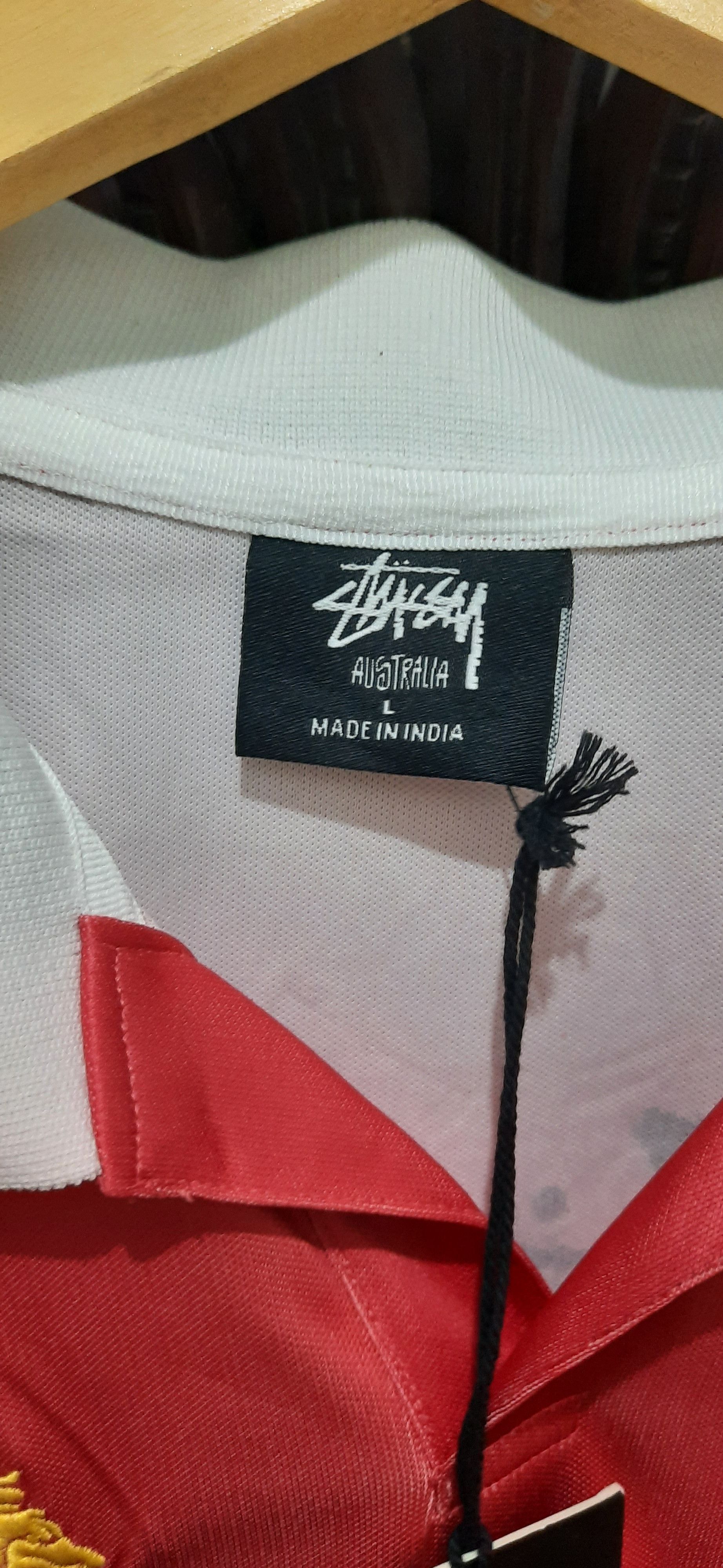 Stussy Stussy Football Polo LS Tee Red/Green Size US L / EU 52-54 / 3 - 7 Thumbnail