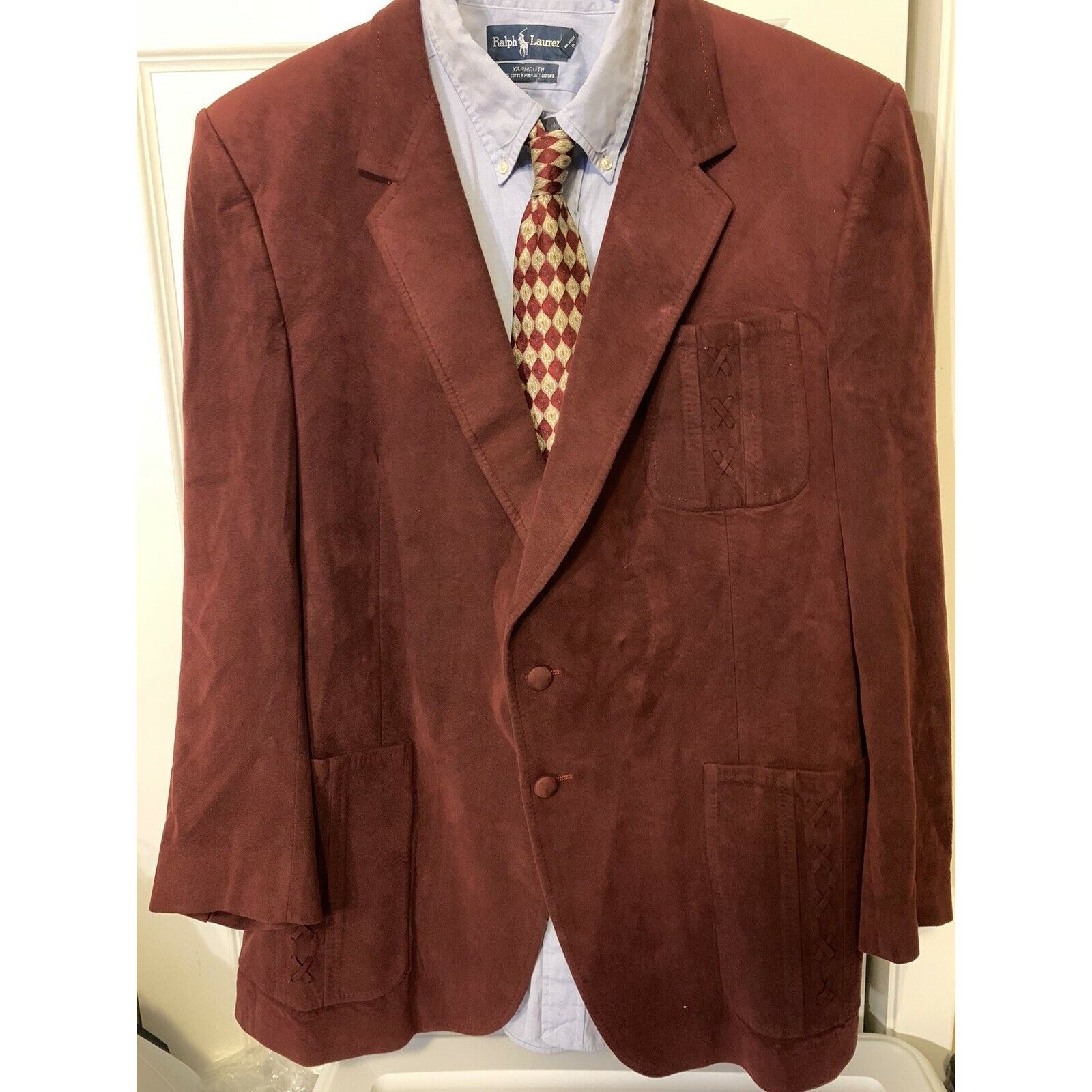 Vintage Rountree Williams Le Baron Skinner Ultra Suede Fabric Coat J Size US XXL / EU 58 / 5 - 5 Thumbnail