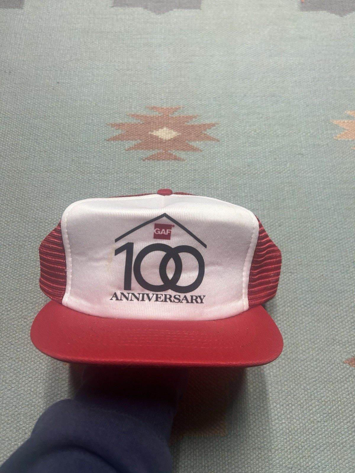 Vintage Vintage trucker hat GAF 100 anniversary red white snap Size ONE SIZE - 2 Thumbnail