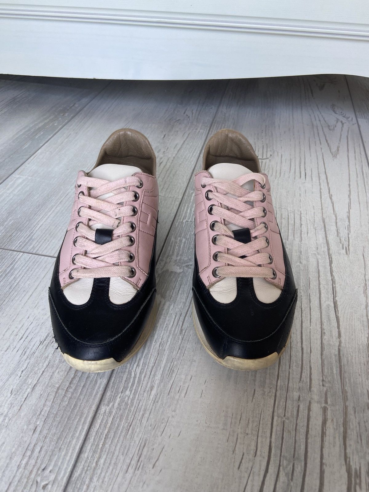 Hermes Hermes Leather Goal Sneakers Size US 7 / IT 37 - 3 Thumbnail