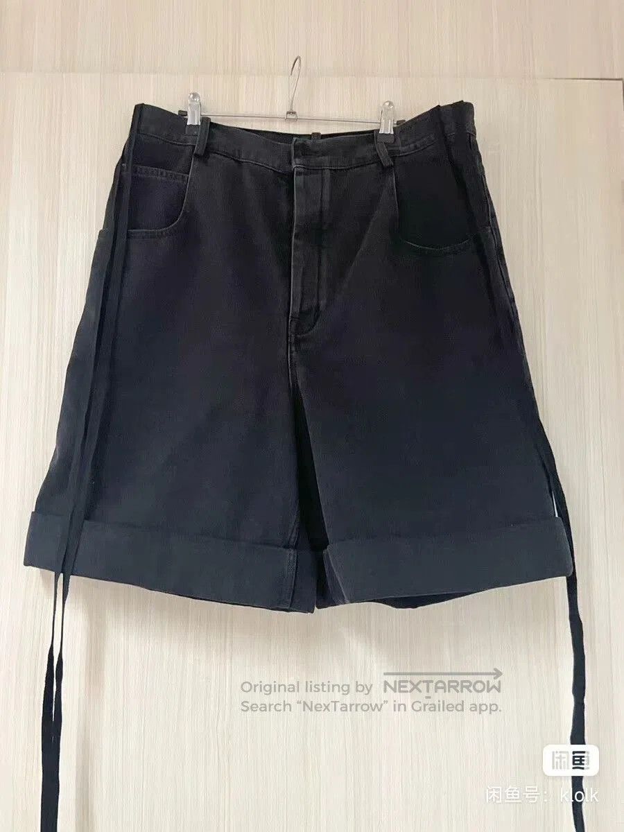 Ann Demeulemeester Ann Demeulemeester 22 Runway Ribbon Black Denim Shorts. Size US 30 / EU 46 - 4 Thumbnail