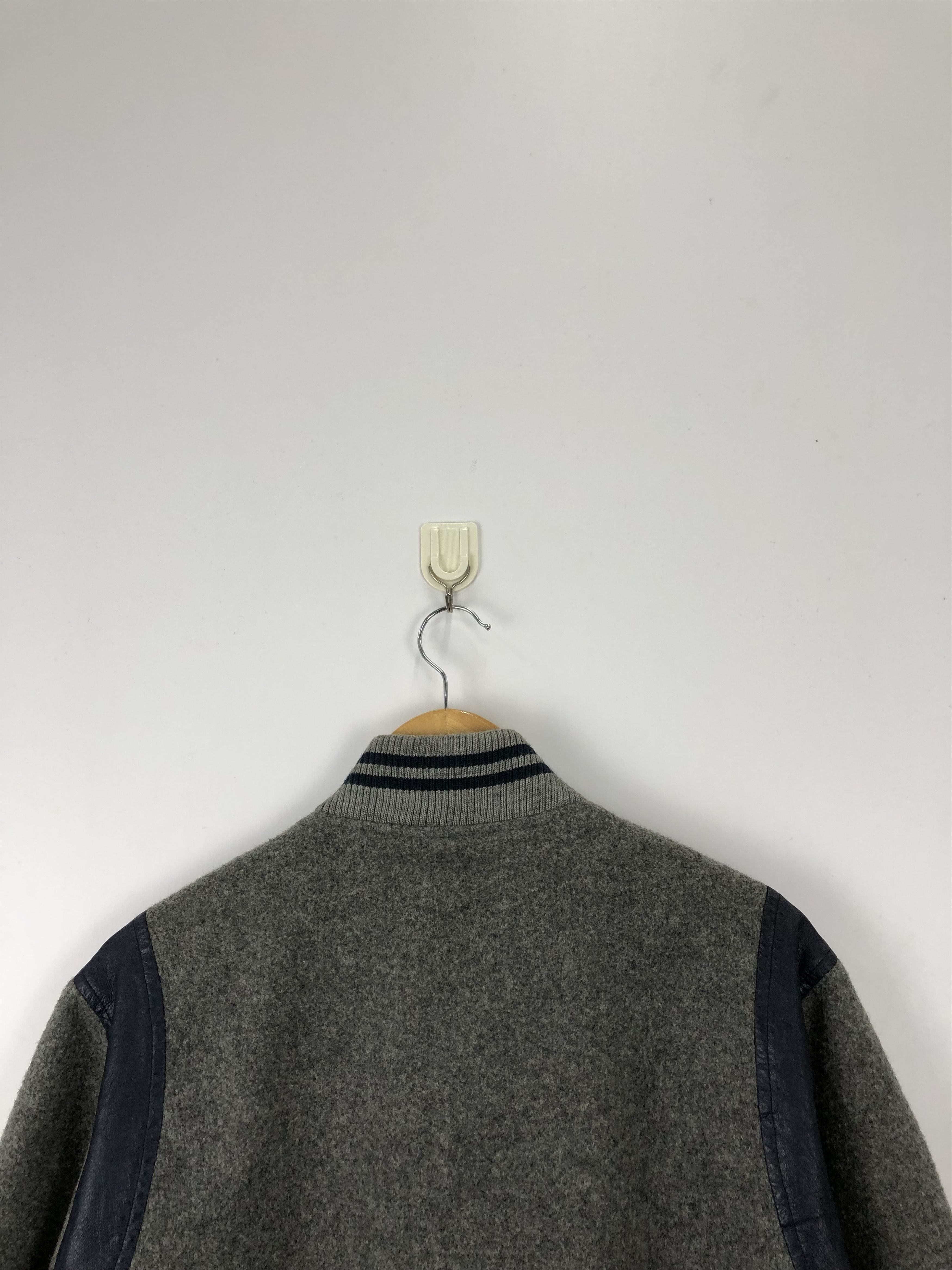 McGregor Vintage 90s Mcgregor Wool Varsity Jacket Gray V0318 Size US L / EU 52-54 / 3 - 4 Thumbnail