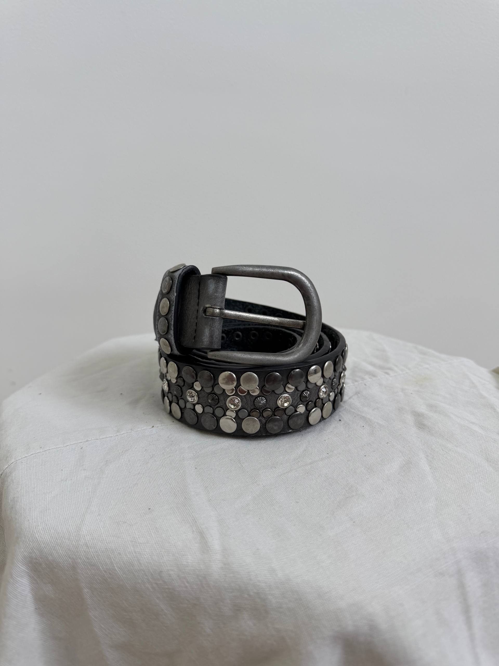 Japanese Brand Y2K Heavy Studded Leather Belt Punk Grunge Rockstar Size ONE SIZE - 2 Thumbnail