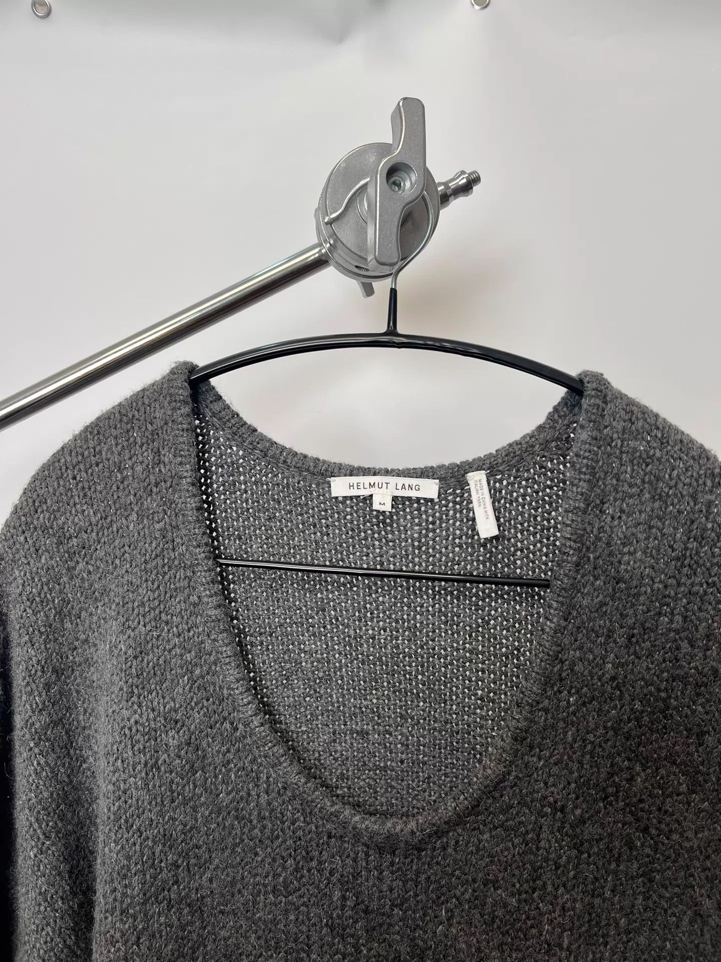 Helmut Lang Helmut Lang Alpaca Blend Asym Hem Low Crew Sweater M Size M / US 6-8 / IT 42-44 - 3 Thumbnail