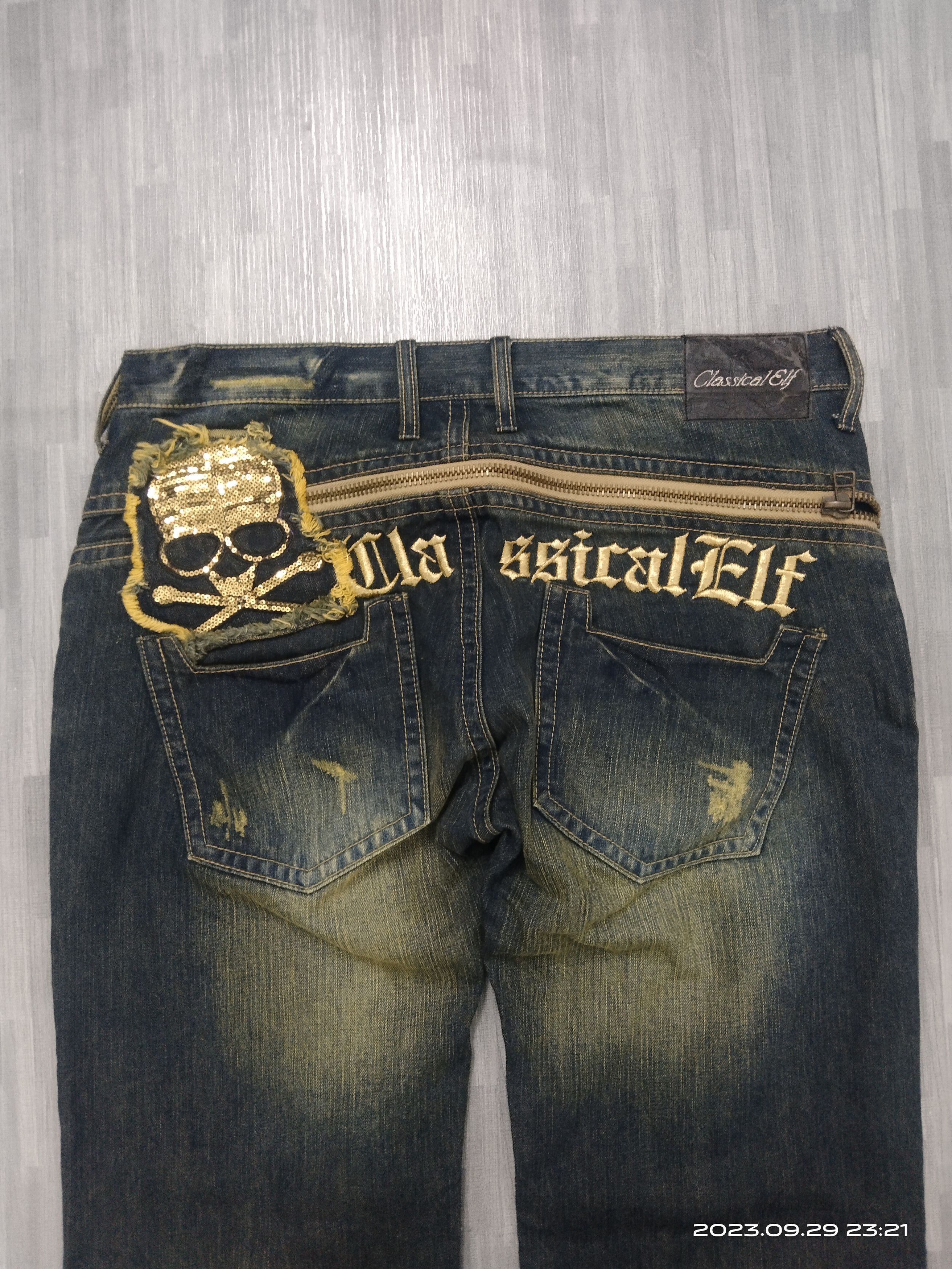 Japanese Brand SiCK RUSTY SKULL PACTHWORK SPELLOUT CLASSICAL ELF Size US 35 - 5 Thumbnail