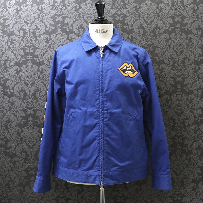 image of Chrome Hearts X Matty Boy Chomper Patch Jacket in Blue, Men's (Size Large)