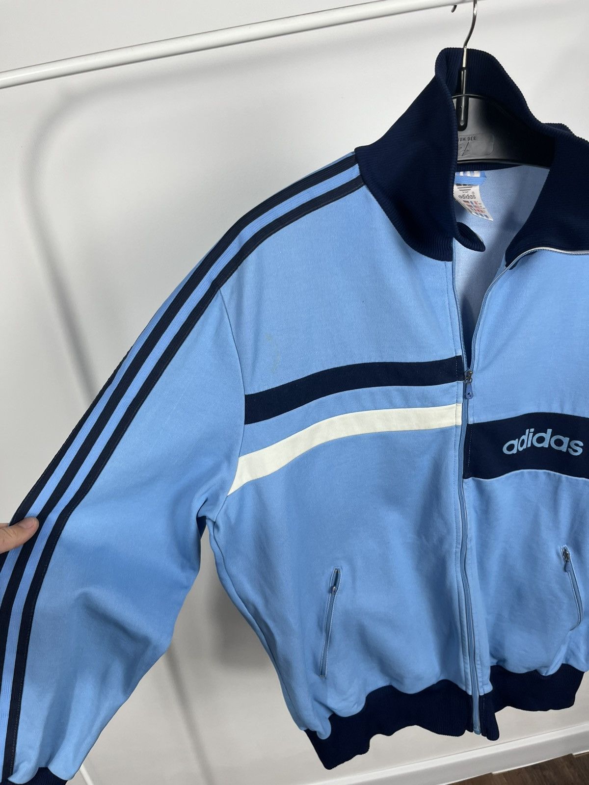 Adidas Vintage Adidas Track Jacket Blue Made in Yugoslavia XL Size US XL / EU 56 / 4 - 10 Thumbnail