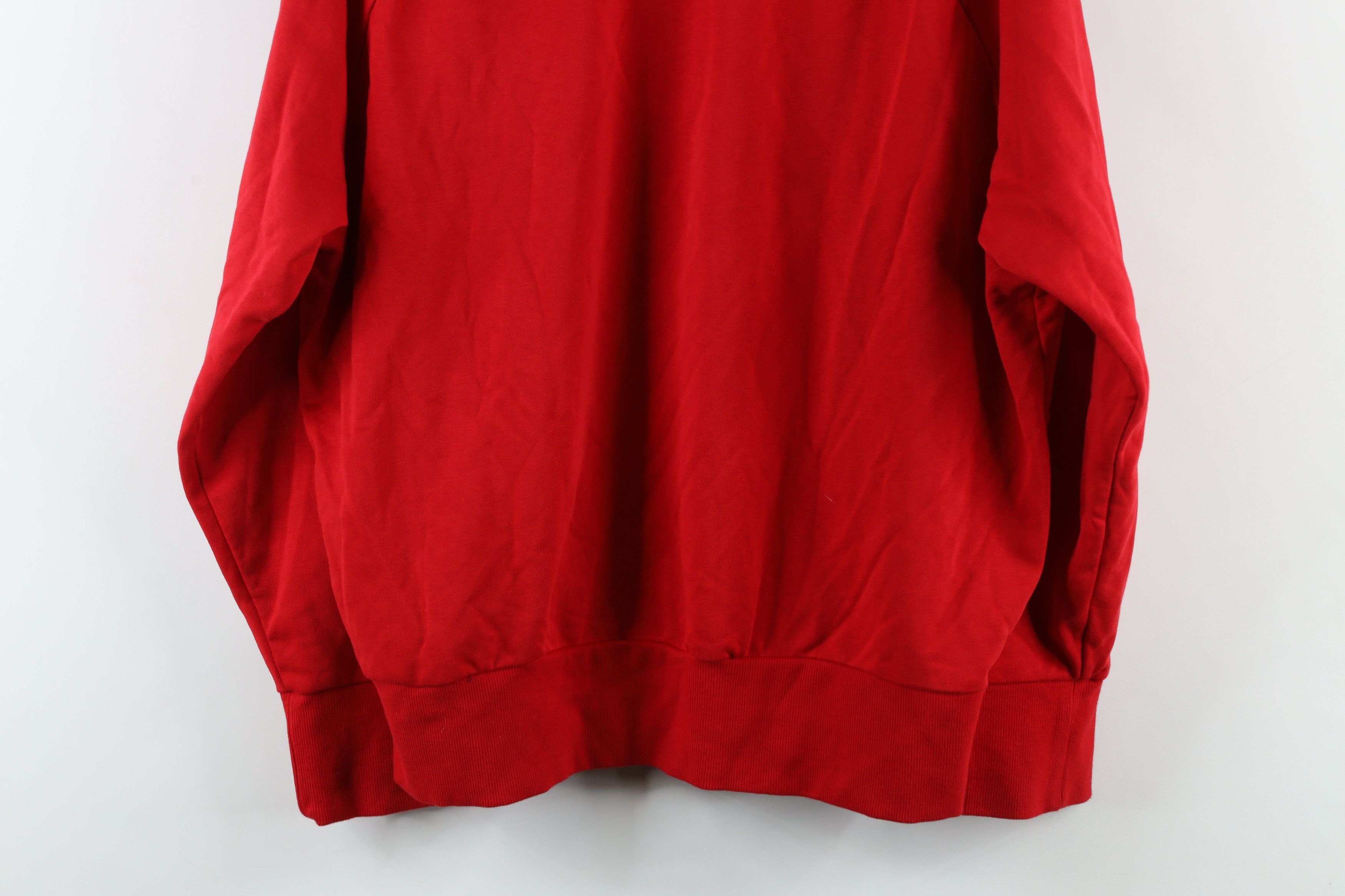 Ralph Lauren × Vintage Vintage Ralph Lauren Tie Mock Neck Pullover Sweatshirt Red Size L / US 10 / IT 46 - 10 Thumbnail