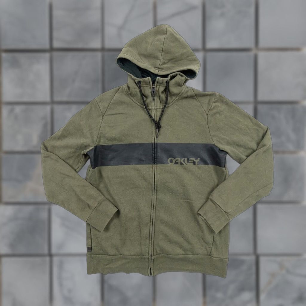 Oakley Oakley Hoodie Adult Small Green Full Zip Sweatshirt Outdoors Casual Mens Size US S / EU 44-46 / 1 - 1 Thumbnail