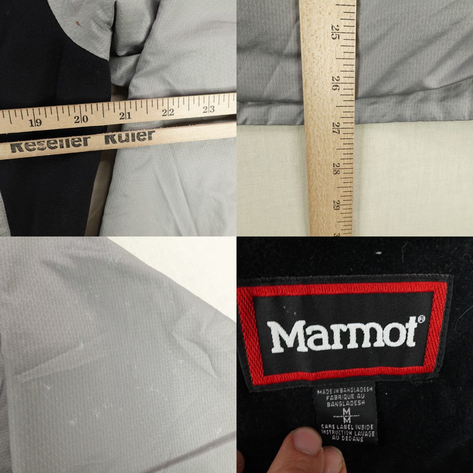 Marmot Marmot Jacket Mens Medium Gray Black Windbreaker Lined Full Zip Up Regular Fit Outdoor Coat Size US M / EU 48-50 / 2 - 8 Thumbnail