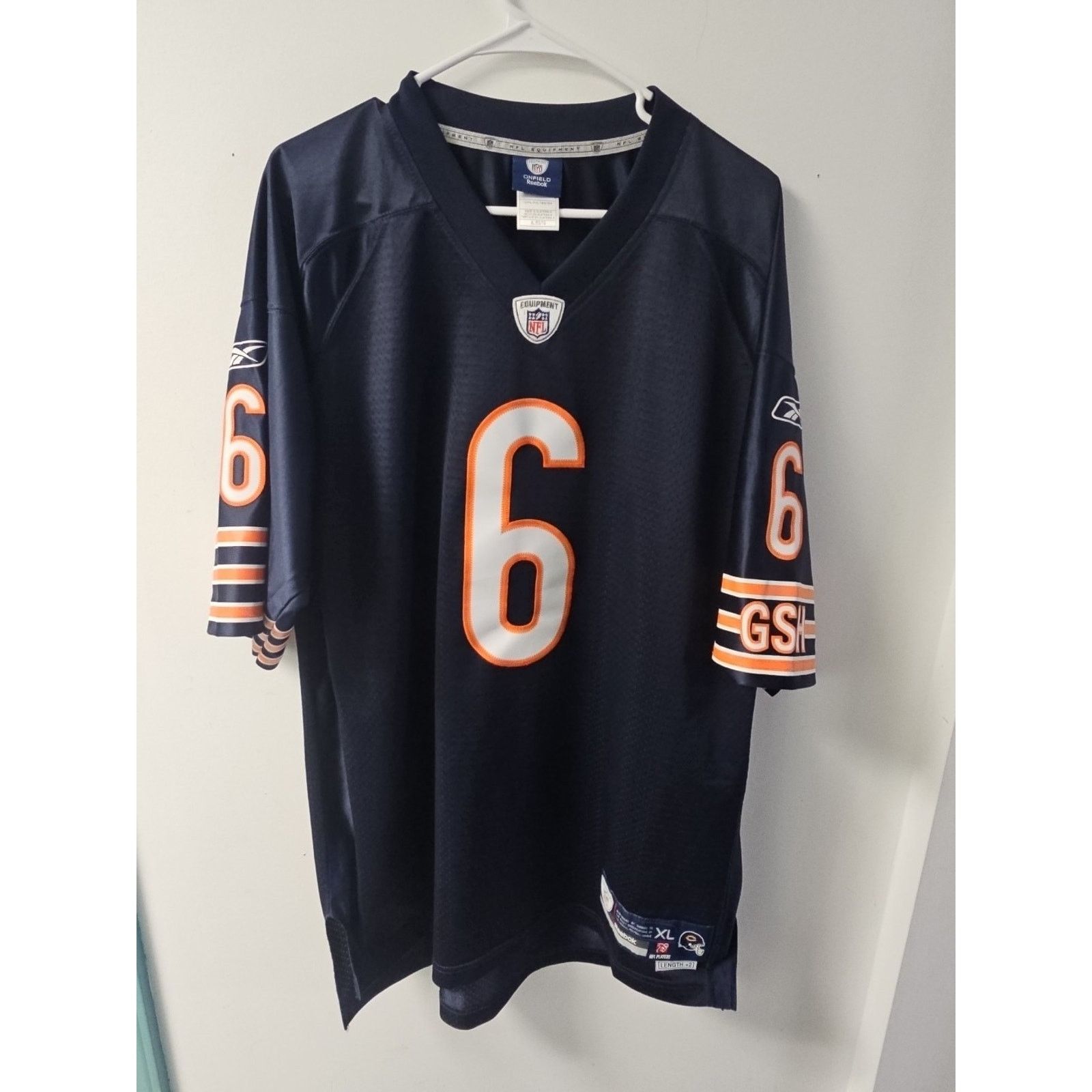 Reebok Chicago Bears Jersey XL +2L Blue Orange Reebok Jay Cutler #6 Size US XL / EU 56 / 4 - 1 Thumbnail