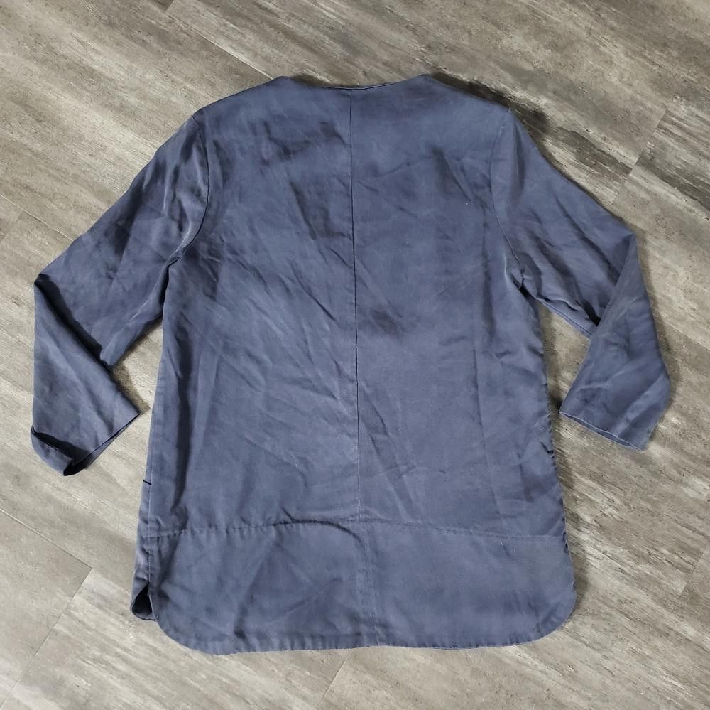 Designer Dust Blue Harlowe & Graham Dressy Cardigan Size M / US 6-8 / IT 42-44 - 2 Thumbnail