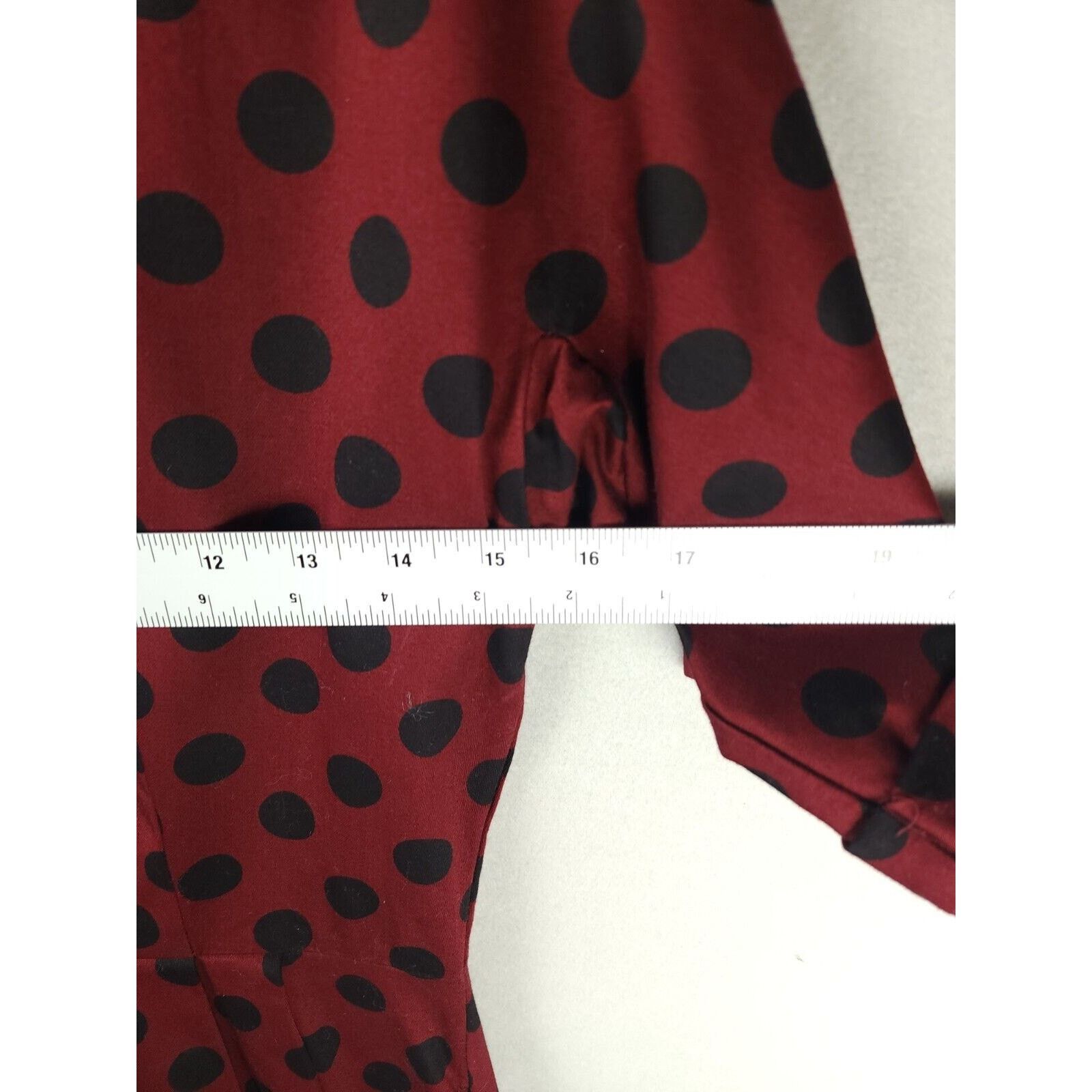 Asos ASOS Red & Black Dot Short Sleeve MIDI Dress Size 6 - Cotton Size M / US 6-8 / IT 42-44 - 4 Thumbnail