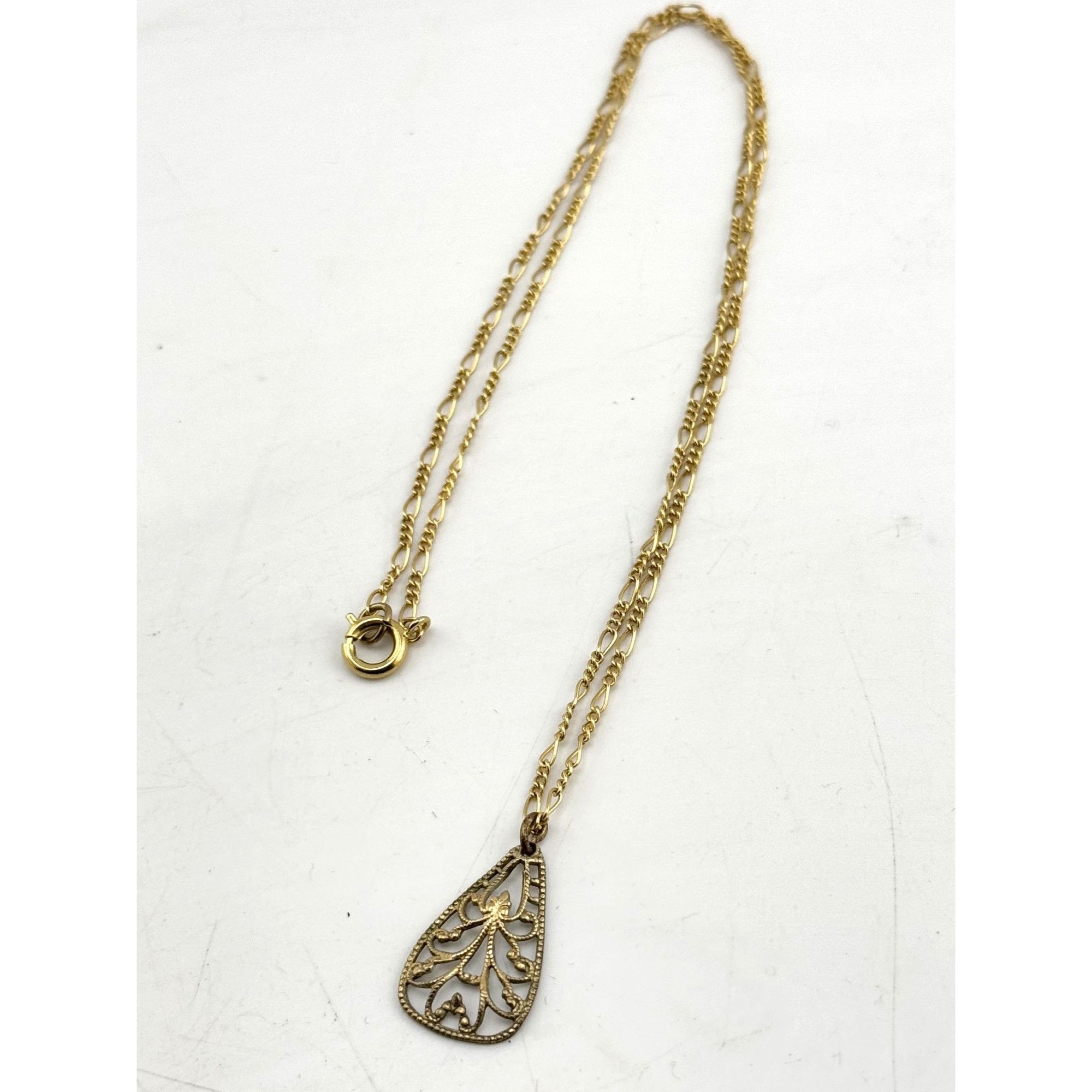 Vintage Vintage filigree gold tone charm necklace Size ONE SIZE - 2 Thumbnail