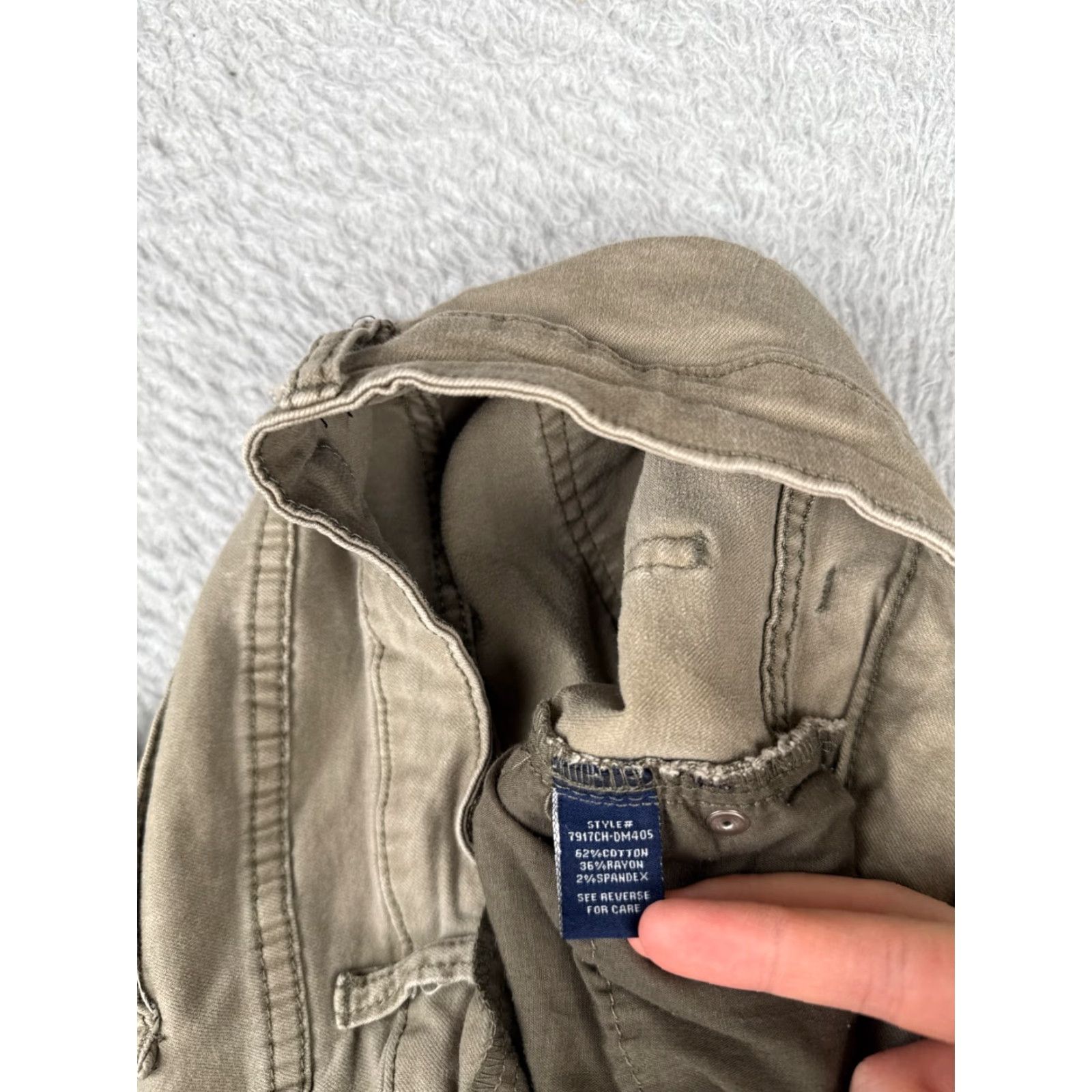 Vintage Angel Kiss Jeans Juniors 15 Beige Distressed Skinny Denim 30x25 - Women's Size 36" / US 14 / IT 50 - 7 Thumbnail