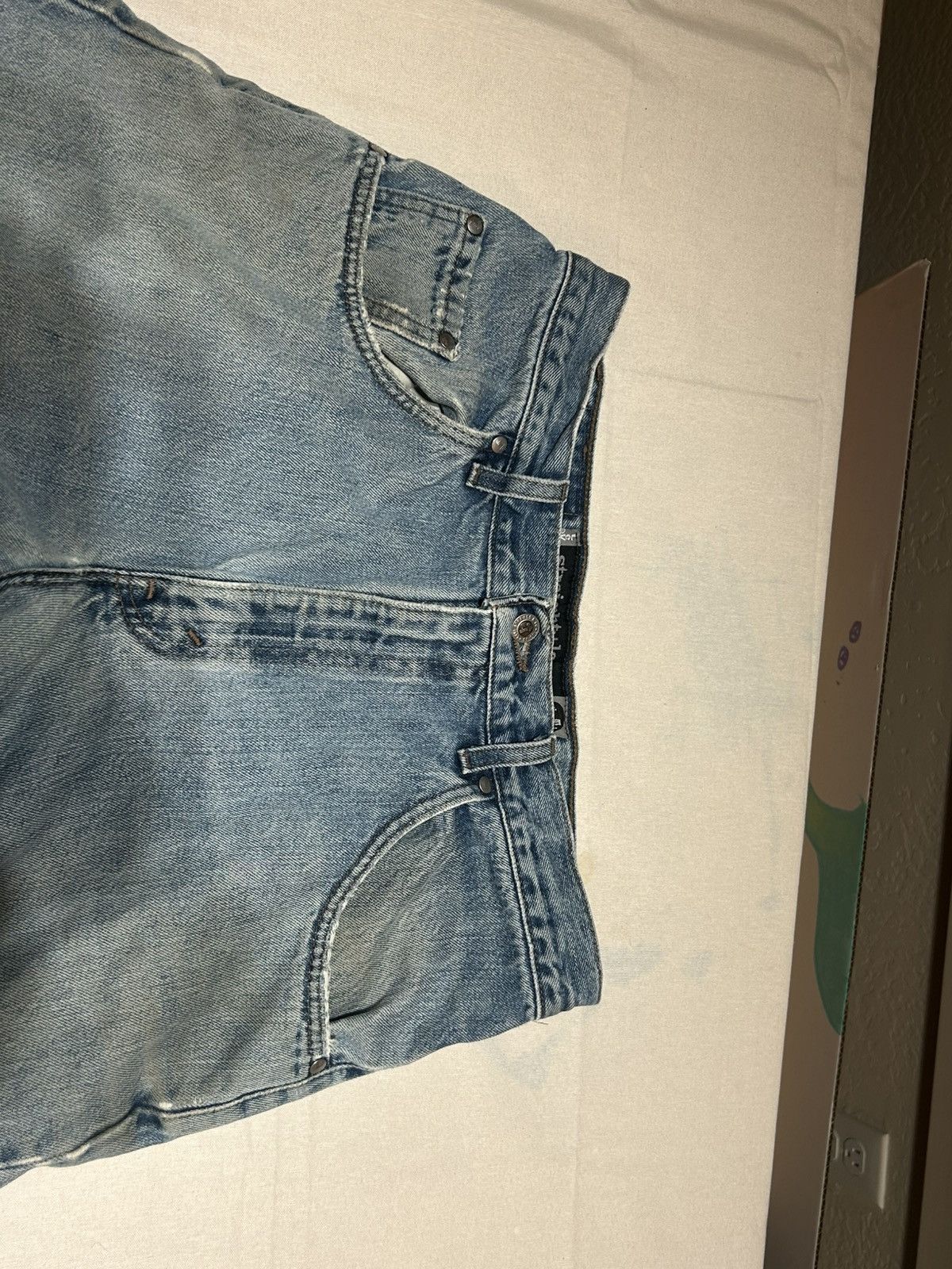 Other Vintage Baggy Denim Silver Tabs -Black Leather Patch- Size US 32 / EU 48 - 3 Thumbnail