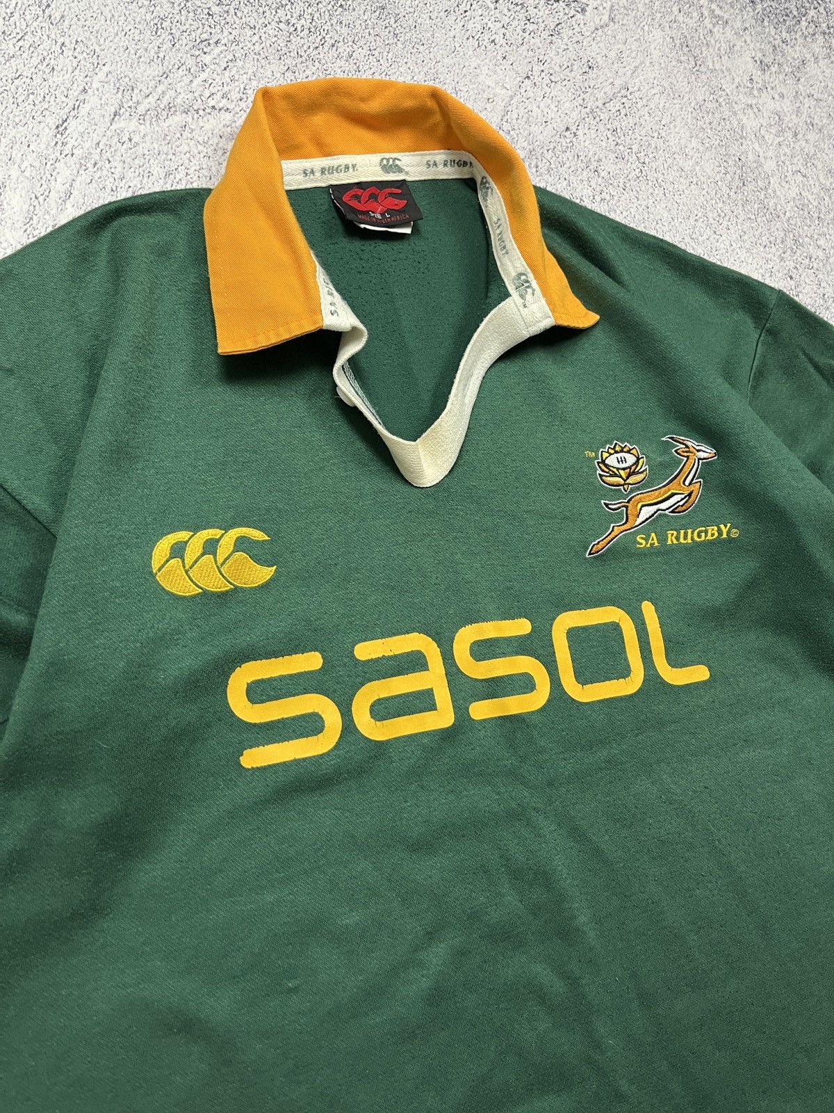 Canterbury of New Zealand Vintage 2000’s Canterbury South Africa Rugby Shirt Y2k Rare Size US L / EU 52-54 / 3 - 6 Thumbnail
