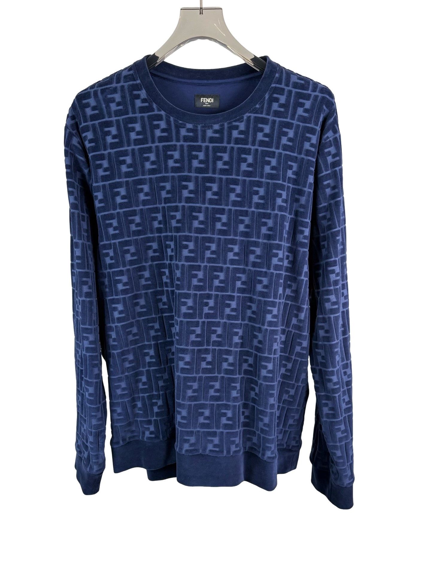 Fendi Fendi FF Monogram Flocked Sweatshirt 54 Size US L / EU 52-54 / 3 - 1 Thumbnail
