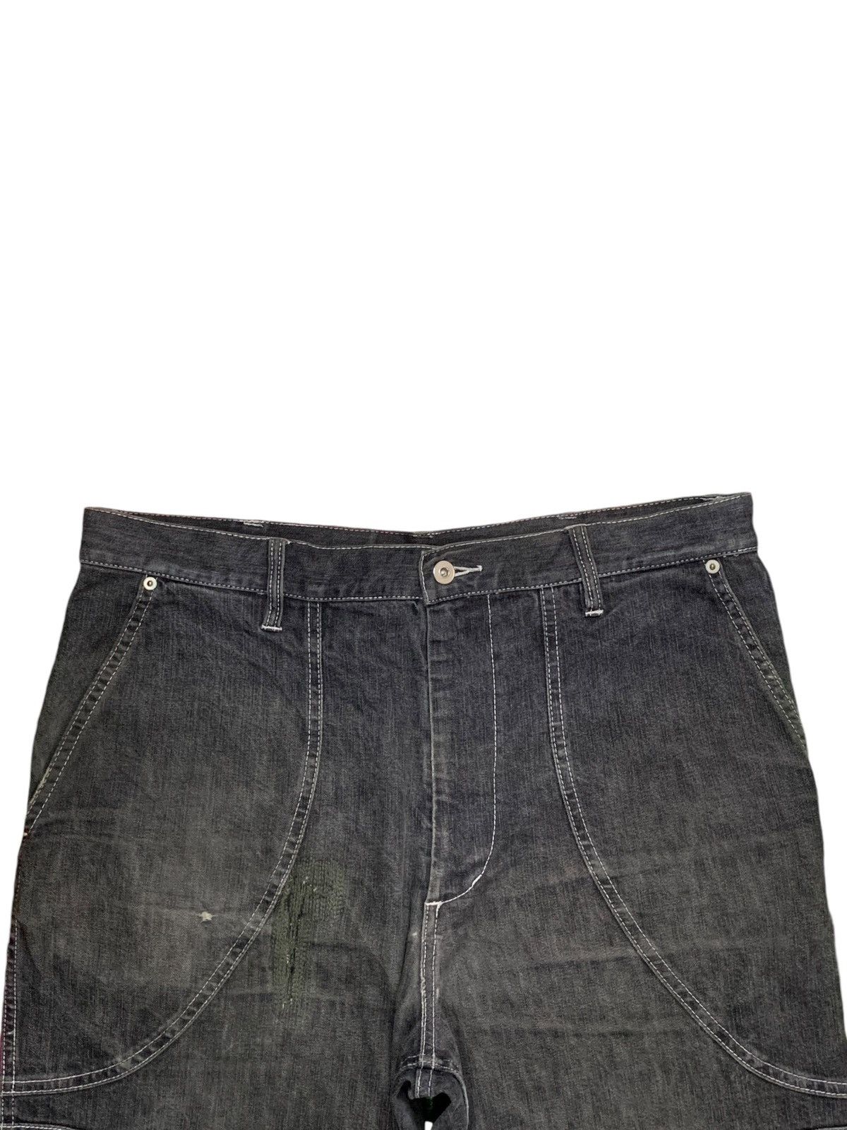Japanese Brand Vintage Japanese Brand Skate Style Baggy Jean Shorts Size US 37 - 4 Thumbnail