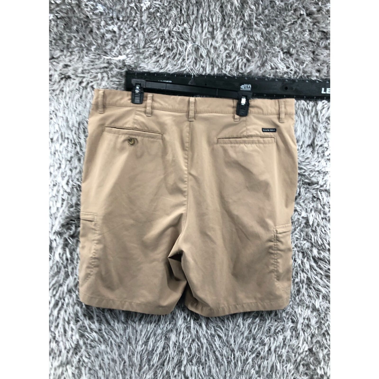 Chaps Chaps Mens Golf Shorts Cargo 5-Pocket Beige Medium Wash Regular 40 in Belt Loops Mid Rise 9 In Inseam Cotton Blend Logo Size US 40 / EU 56 - 5 Thumbnail