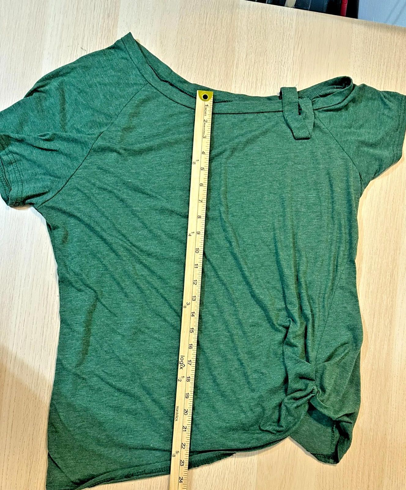 Designer Ladies’ Cold Shoulder Shirt – Emerald Green, Plus Size (2XL) Size XXL / US 16-18 / IT 52-54 - 8 Thumbnail
