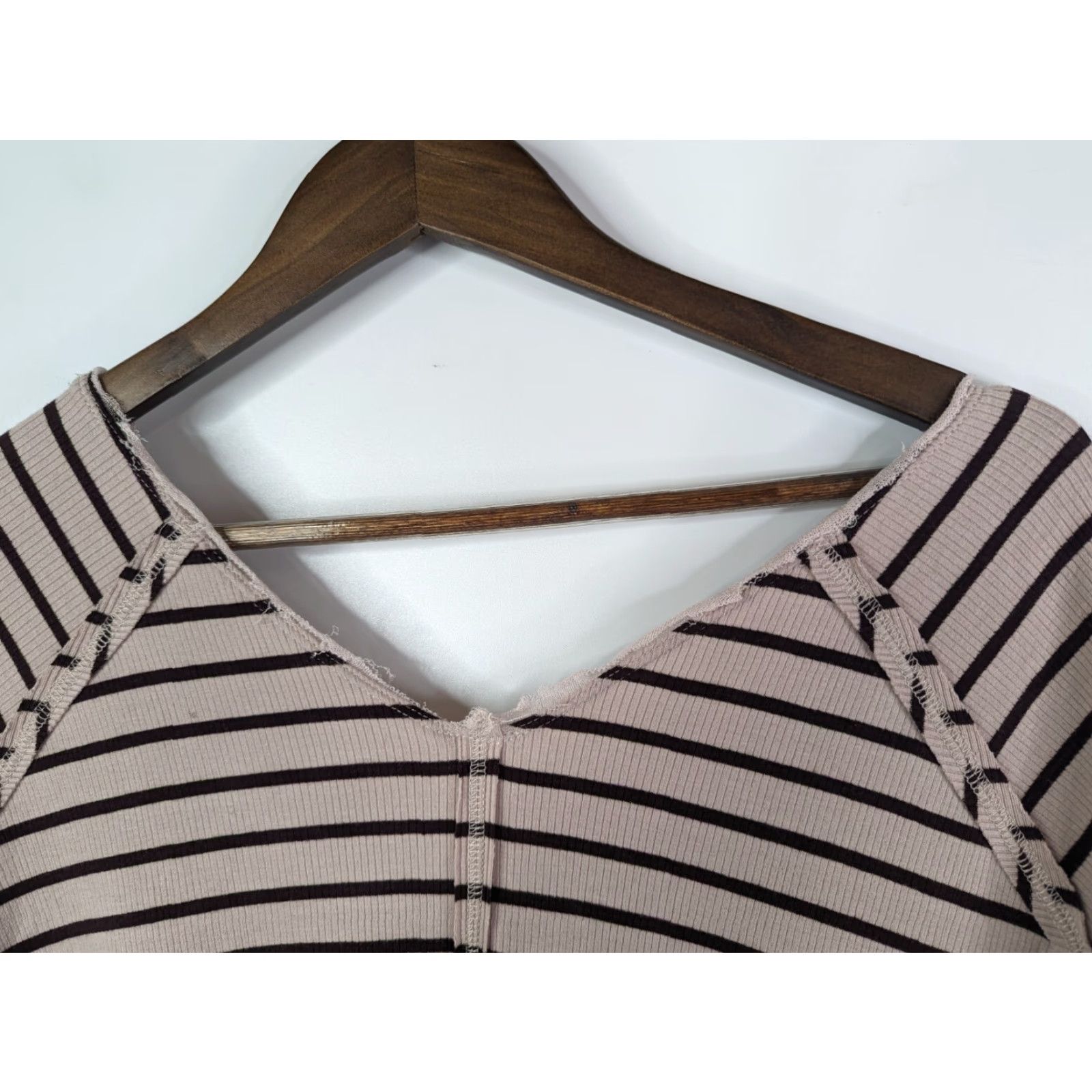 Vintage We The Free Long Sleeve Tangerine Tee Light Mauve Striped Top XS Pink Bohemian, We The Free Tunic, Relaxed Size XS / US 0-2 / IT 36-38 - 6 Thumbnail