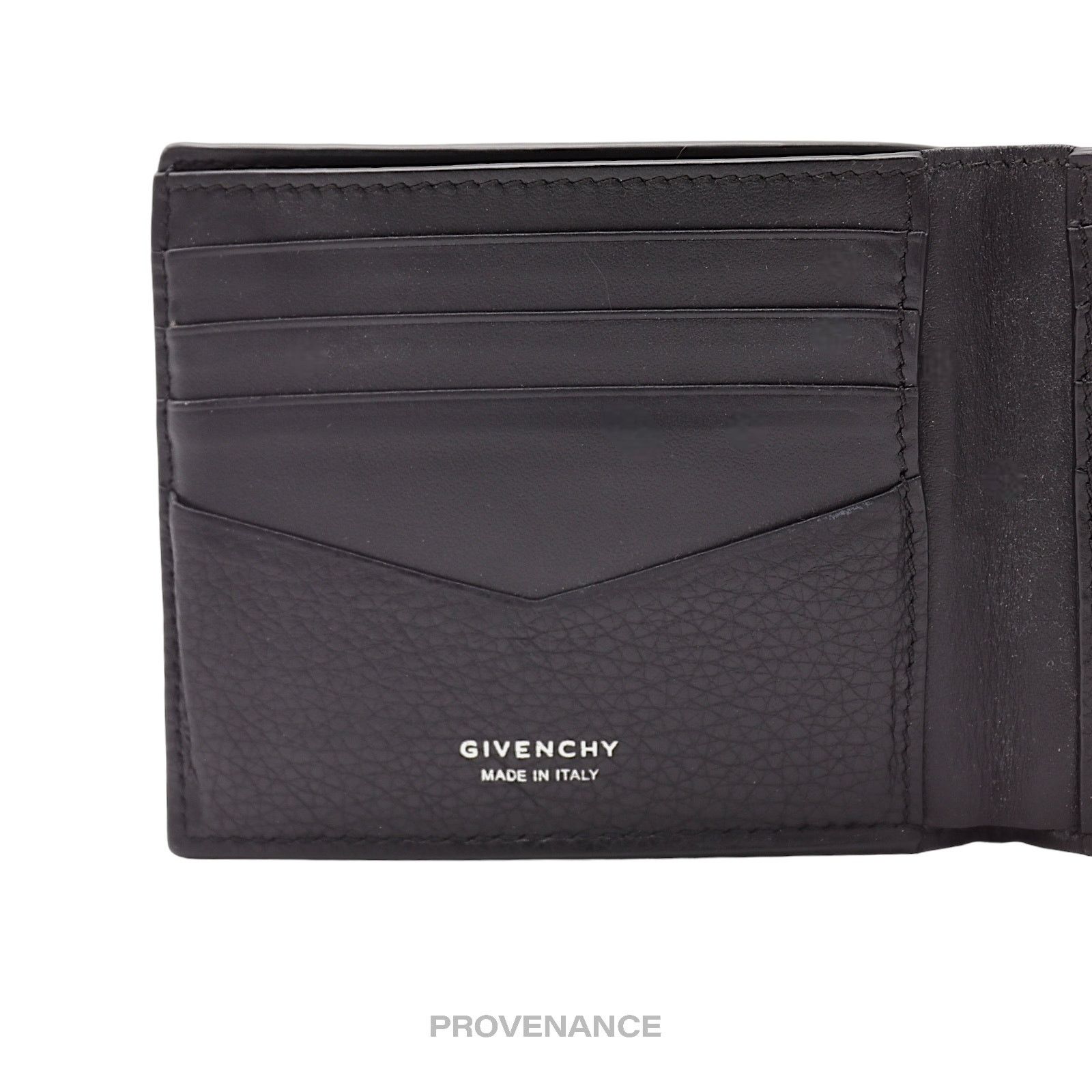 Givenchy 🔴 Givenchy 4G Logo 8CC Bifold Wallet - Black Leather Size ONE SIZE - 4 Thumbnail