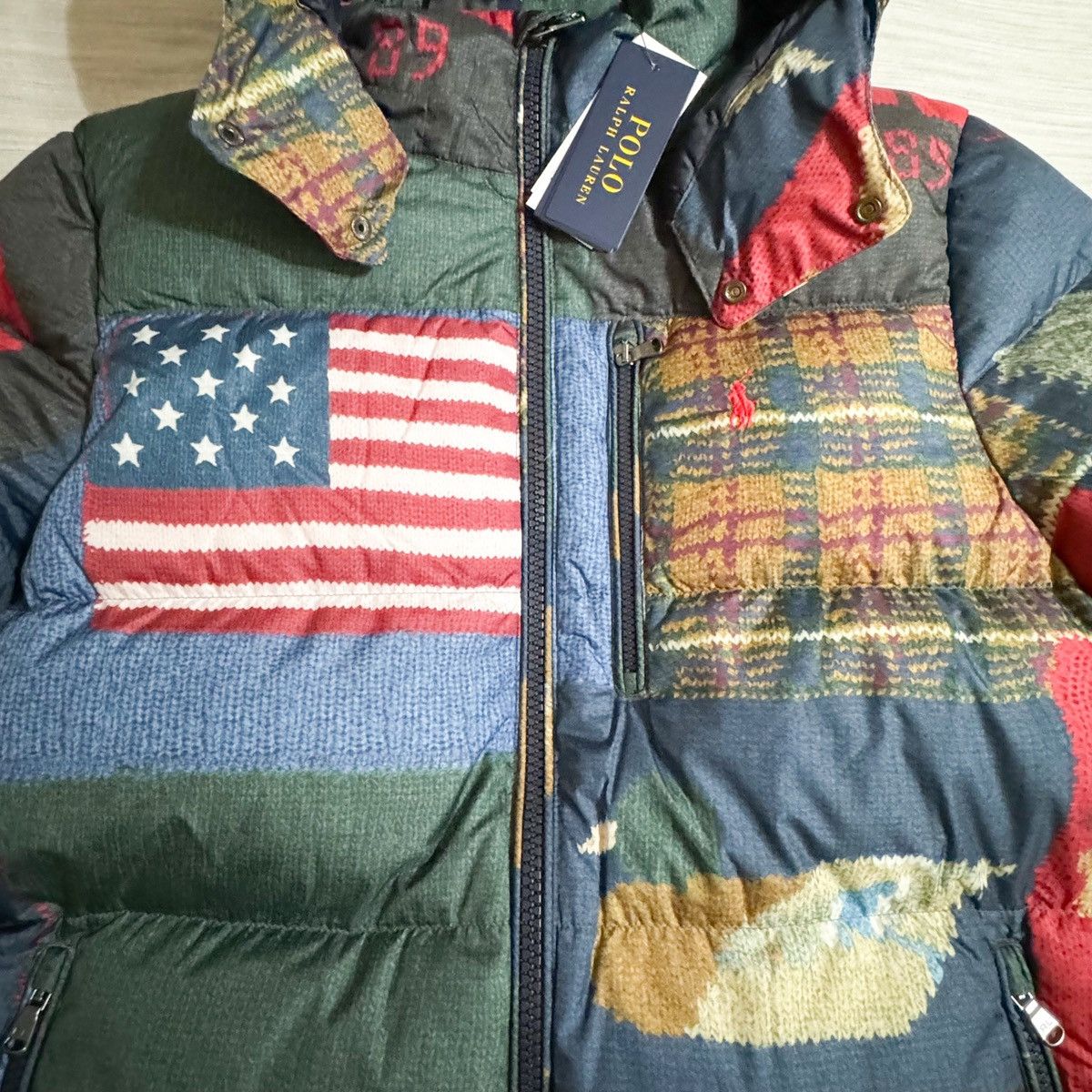 Polo Ralph Lauren Polo Ralph Lauren Americana Flag Patchwork Down Jacket Size US M / EU 48-50 / 2 - 3 Thumbnail