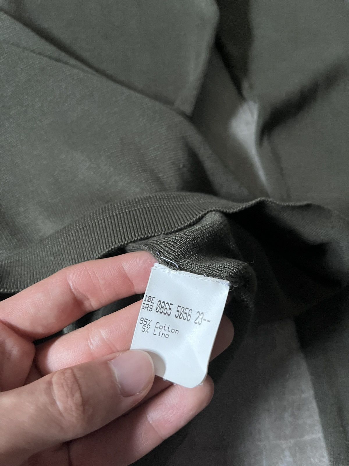 Raf Simons double layered sweater vintage green