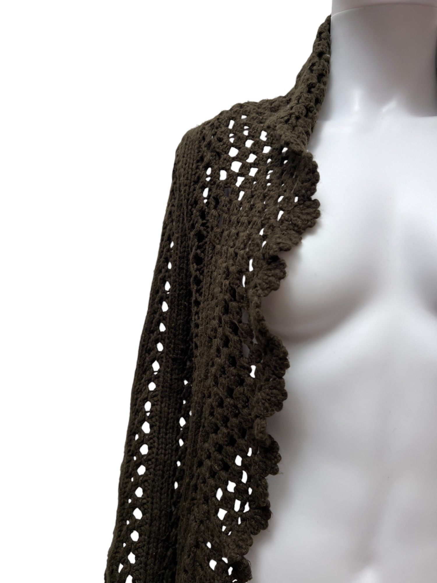 Jean Paul Gaultier Knitted Brown Cardigan Size ONE SIZE - 6 Thumbnail