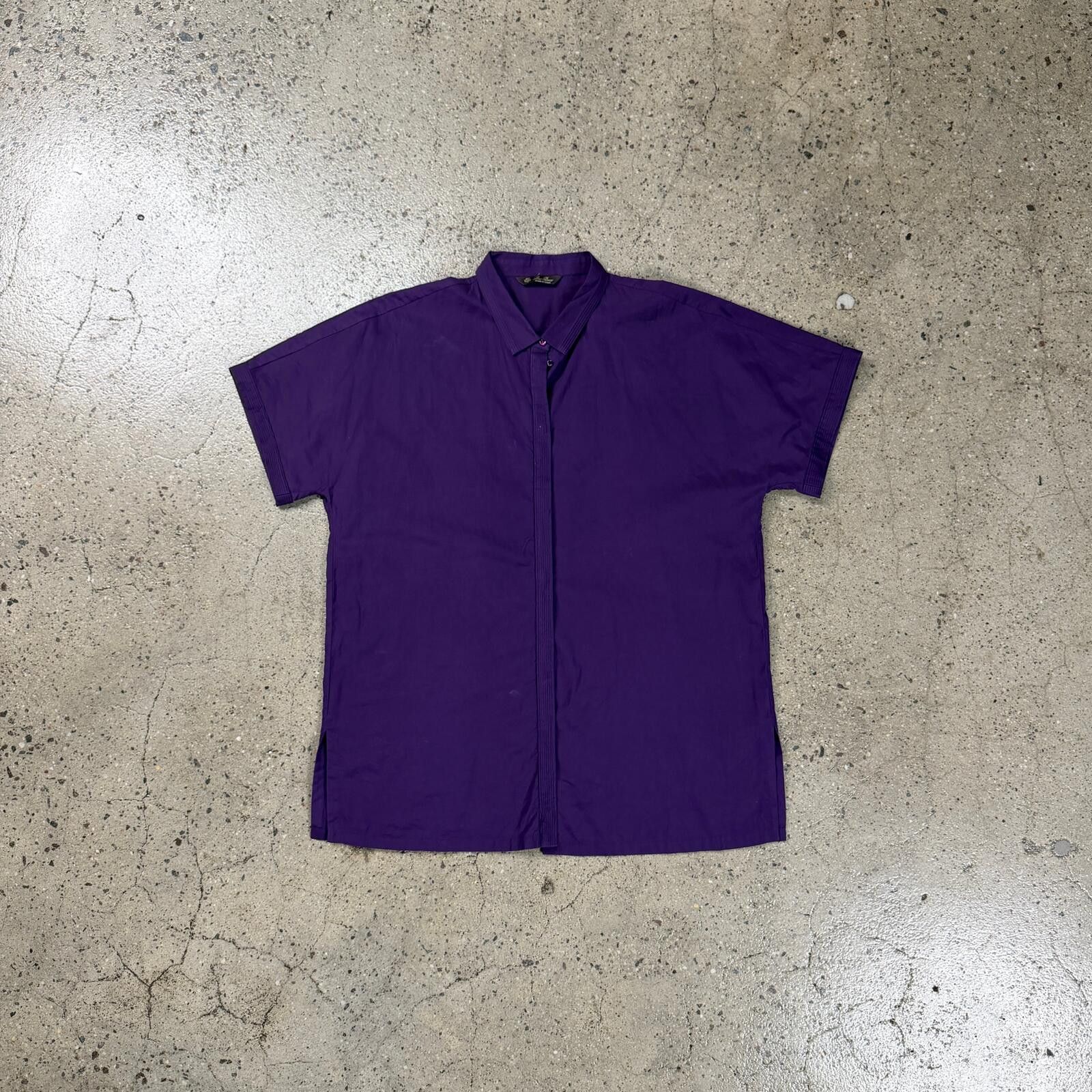 Loro Piana Loro Piana Short Sleeve Pleated Button Up Shirt Size US S / EU 44-46 / 1 - 1 Thumbnail