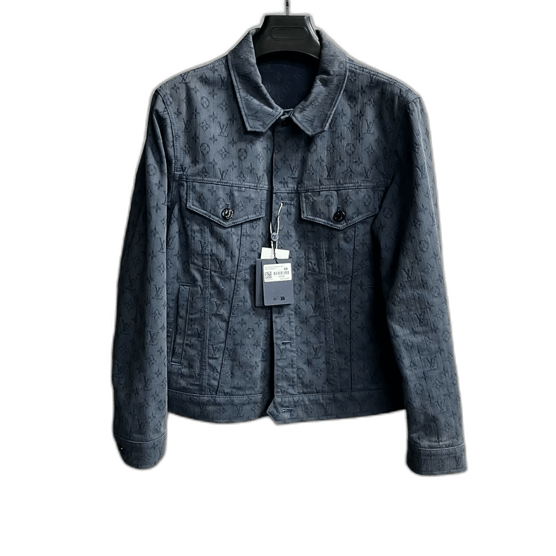 Louis Vuitton Louis Vuitton Blue Logo Denim Long Sleeve Jacket Size US L / EU 52-54 / 3 - 1 Thumbnail