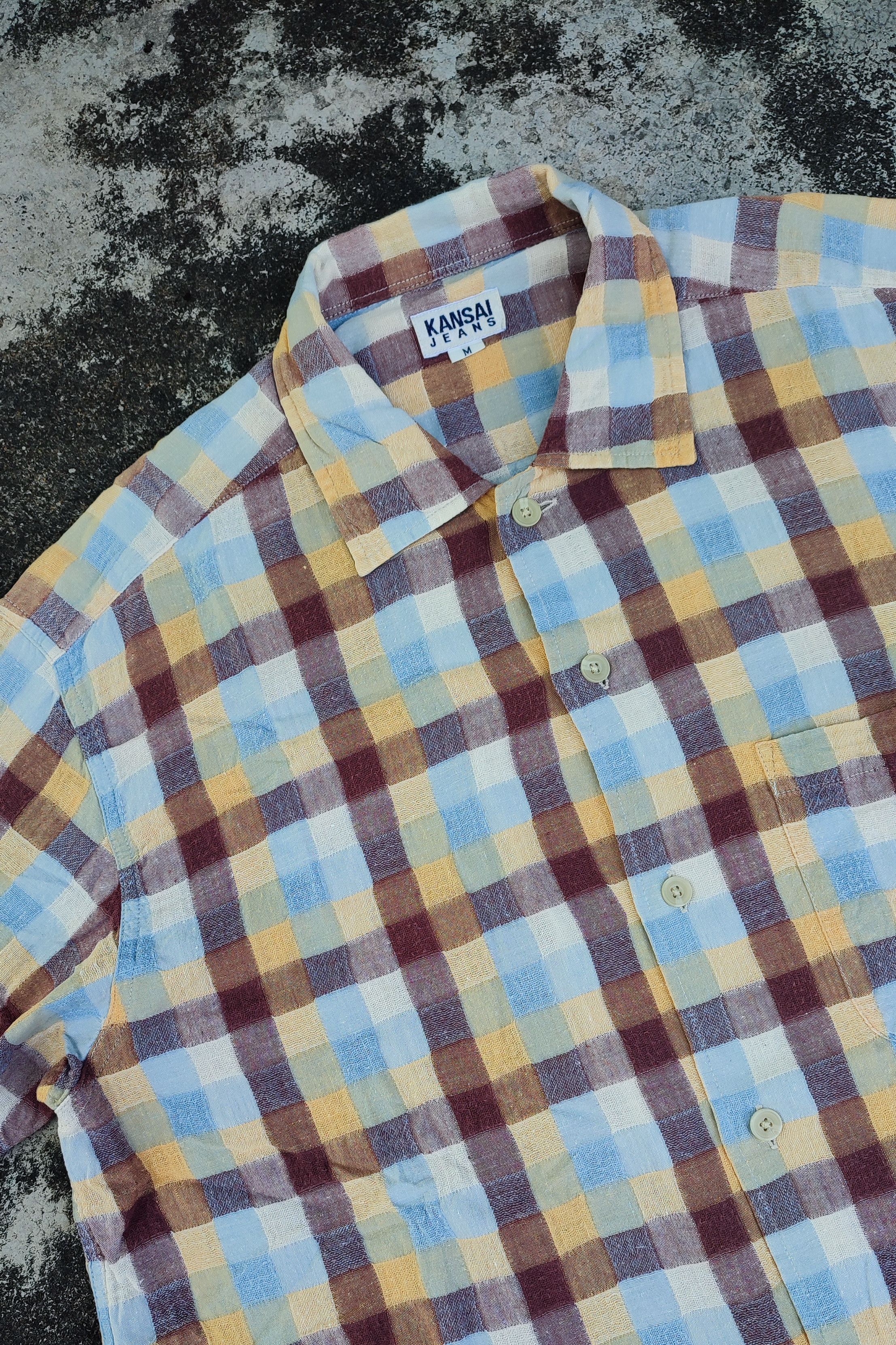 Japanese Brand × Kansai Yamamoto × Vintage Kansai Yamamoto Jeans Plain Shirt Size US L / EU 52-54 / 3 - 3 Thumbnail