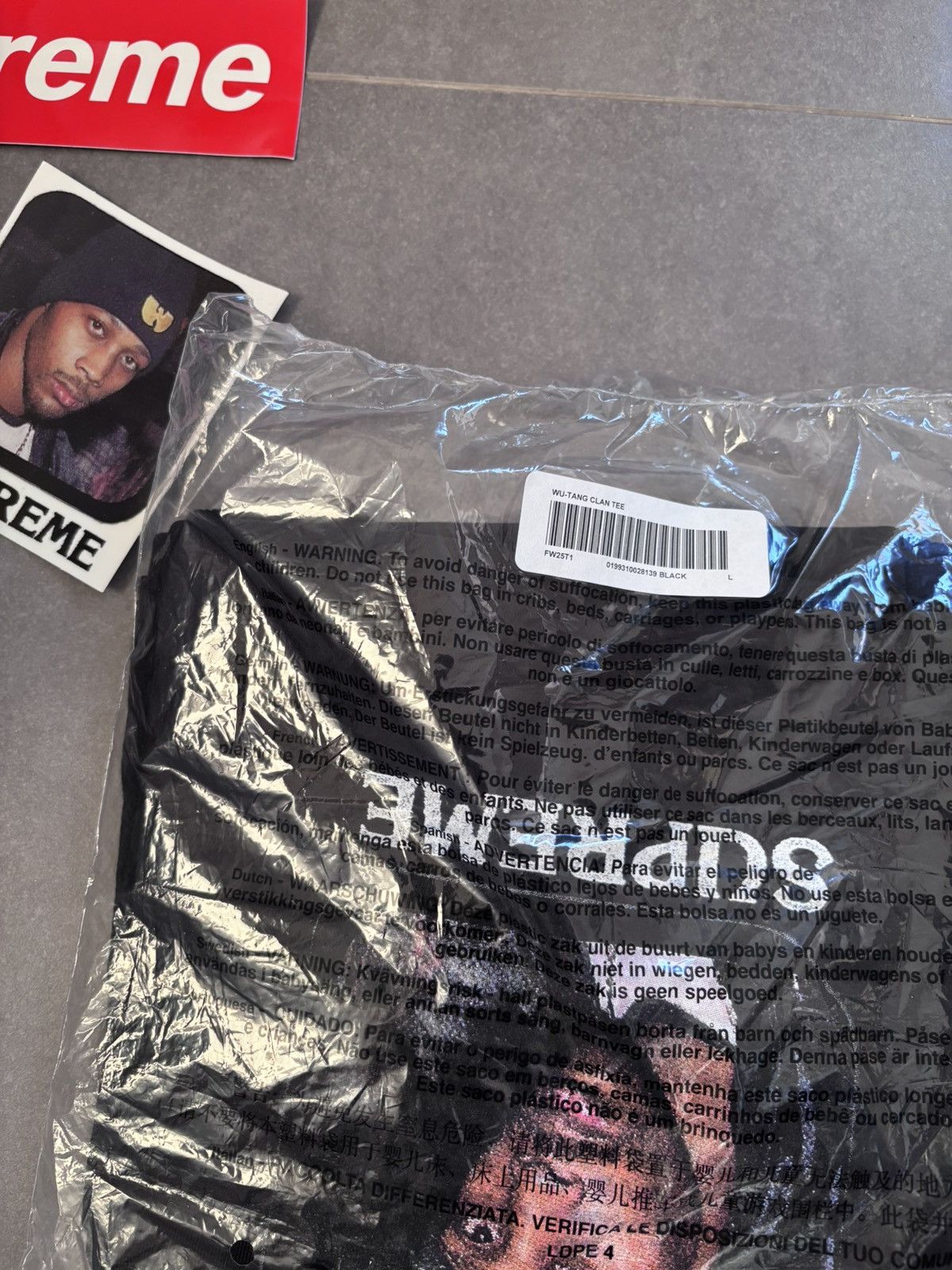 Supreme Wu-Tang Clan Tee RZA Black
