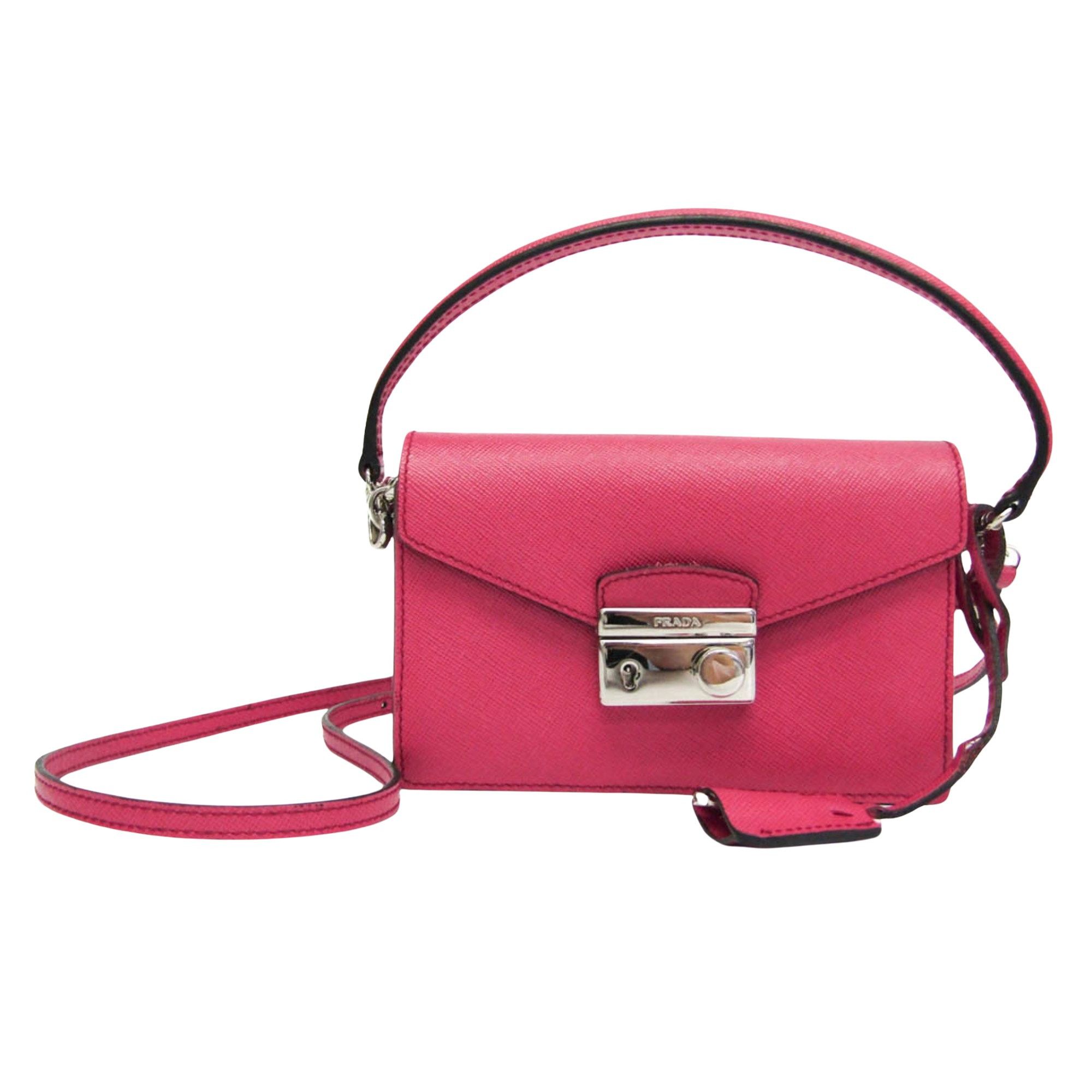 Prada Pink Leather Shopper Bag (Pre-Owned) Size ONE SIZE - 1 Thumbnail