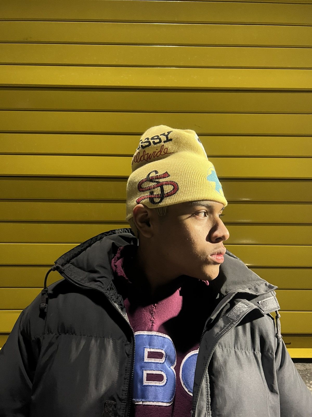 Stussy Stussy mixed logo skull cap ‘pale yellow’ Size ONE SIZE - 4 Thumbnail
