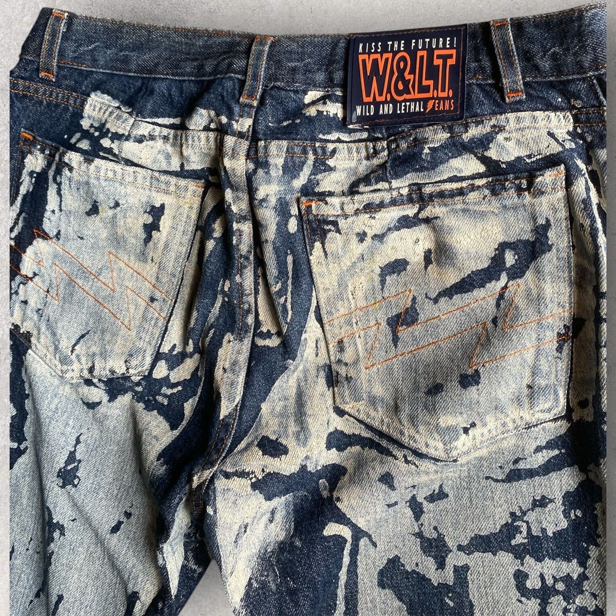 W&LT W&Lt Painted Jeans Size US 30 / EU 46 - 4 Thumbnail
