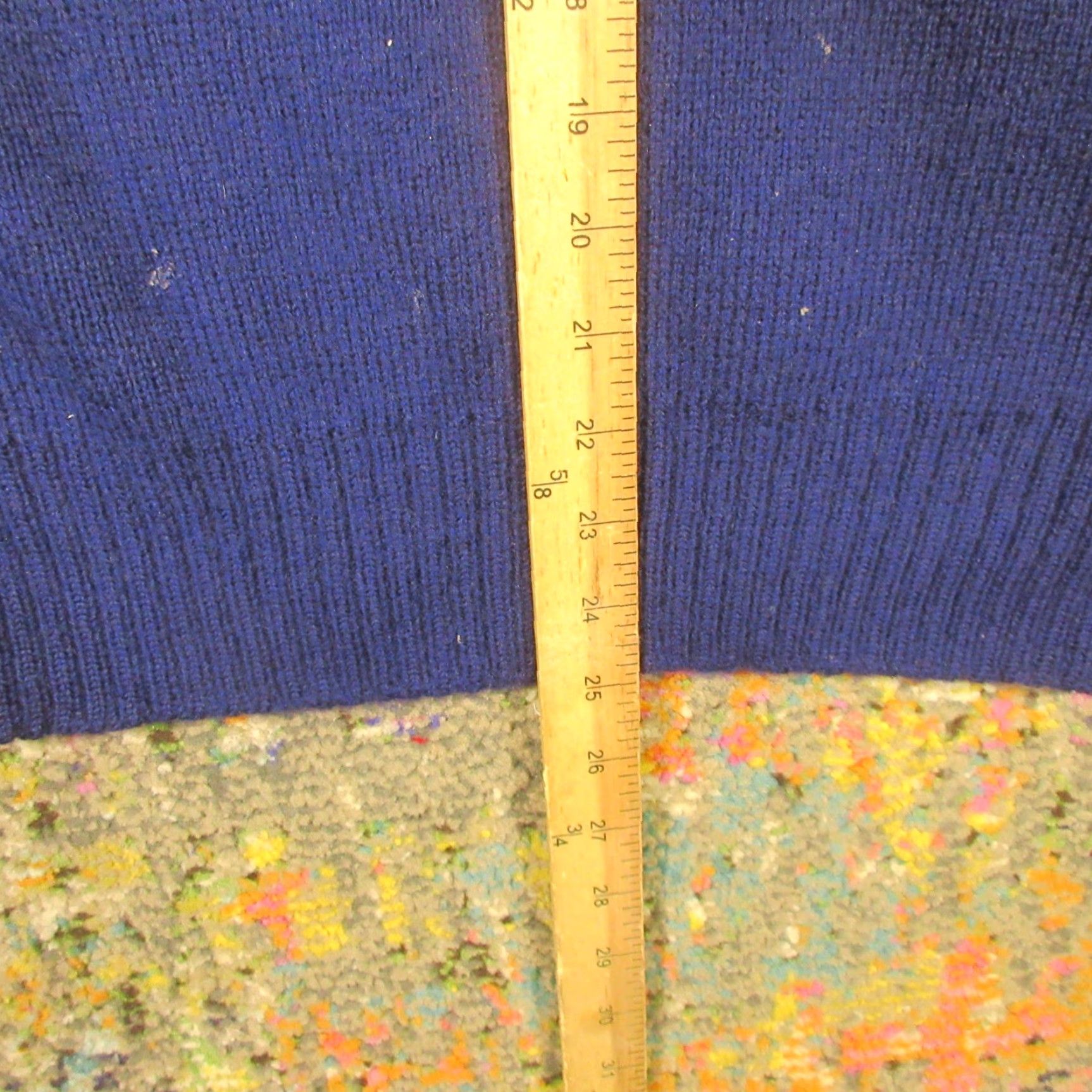 Obermeyer VINTAGE Obermeyer Heavy Wool Sweater Mens L Blue 1/4 Zip Pullover Distressed Size US L / EU 52-54 / 3 - 7 Thumbnail